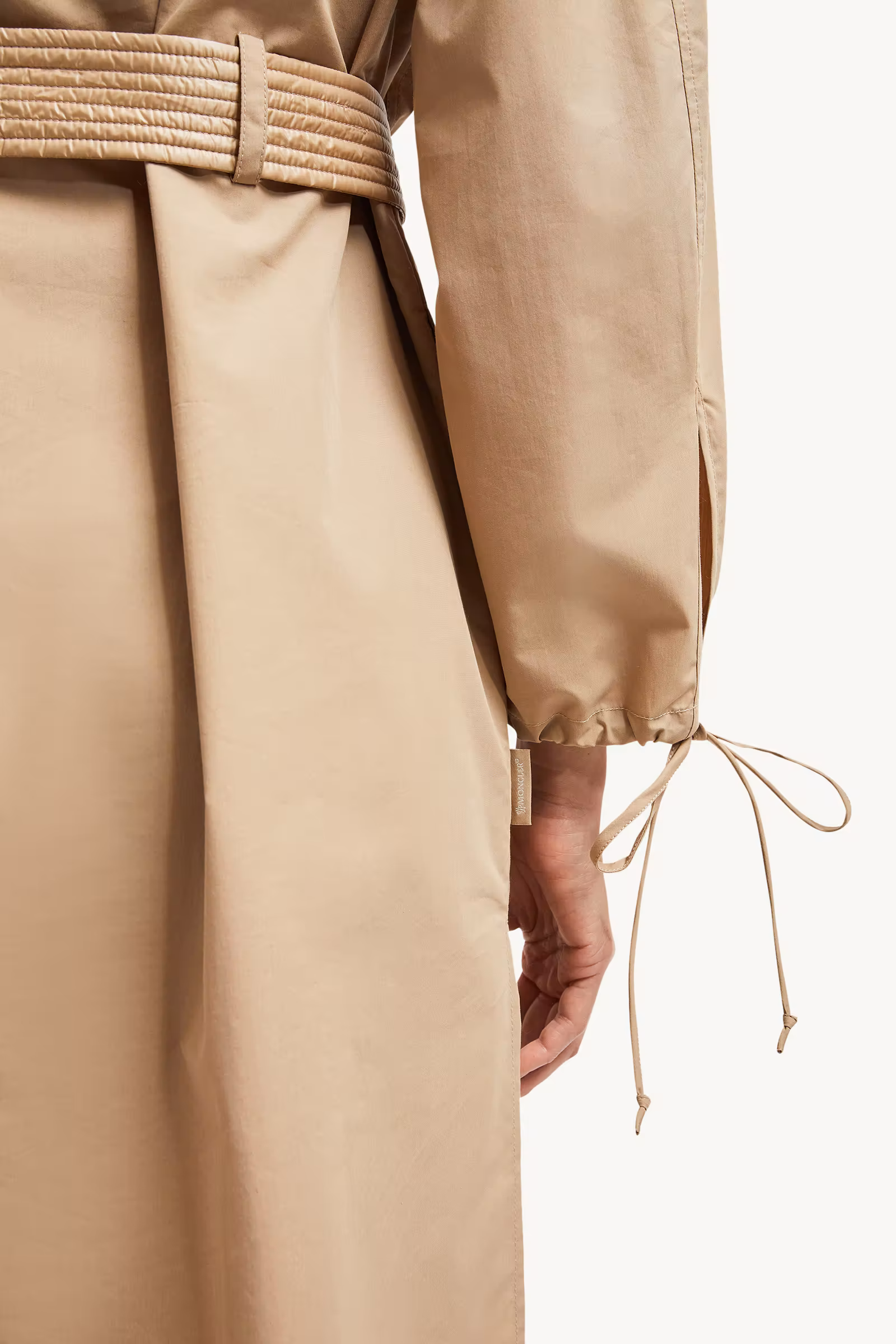 Belted Poplin Midi Dress