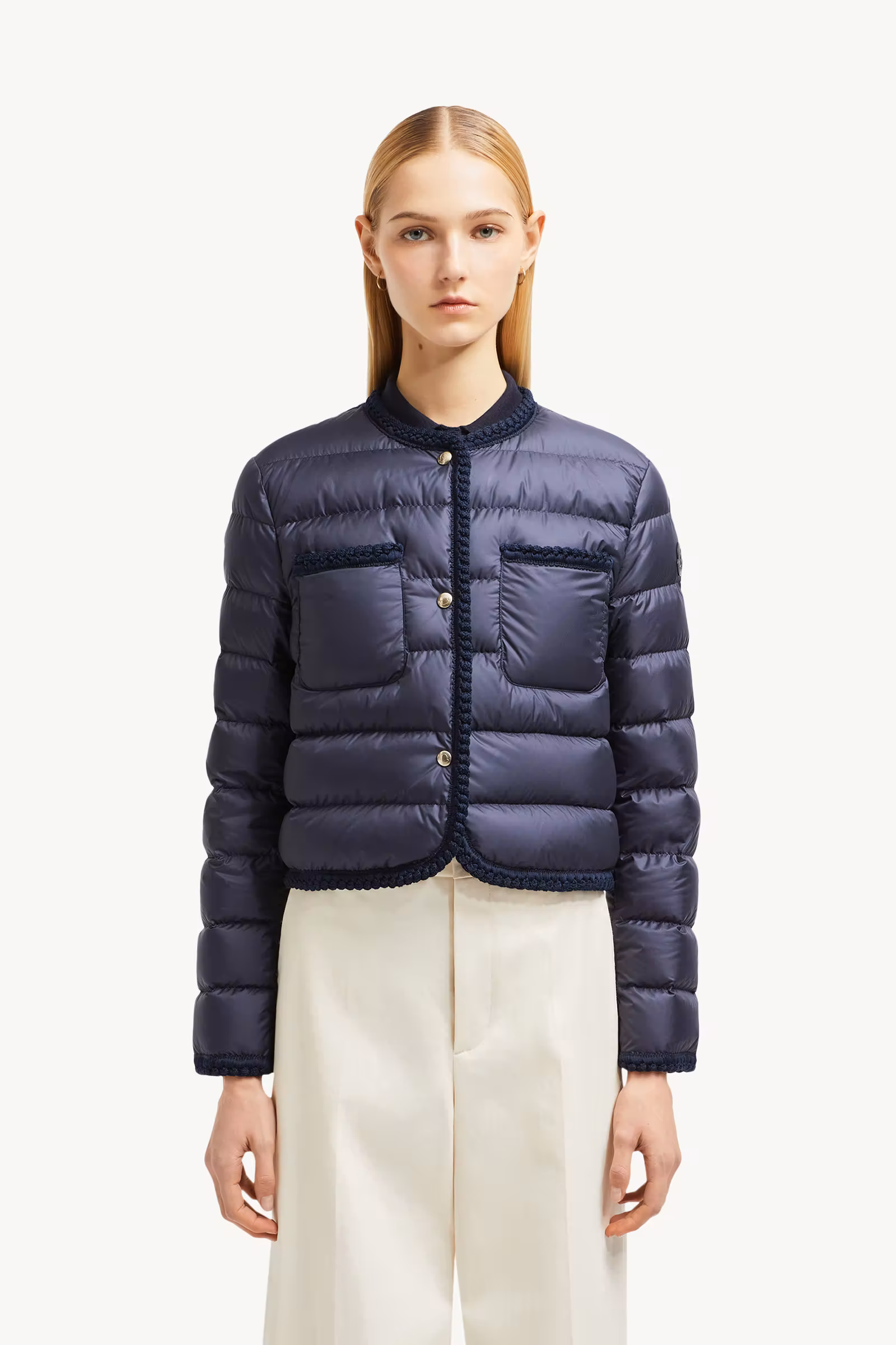 Gencay Braided Trim Short Down Jacket