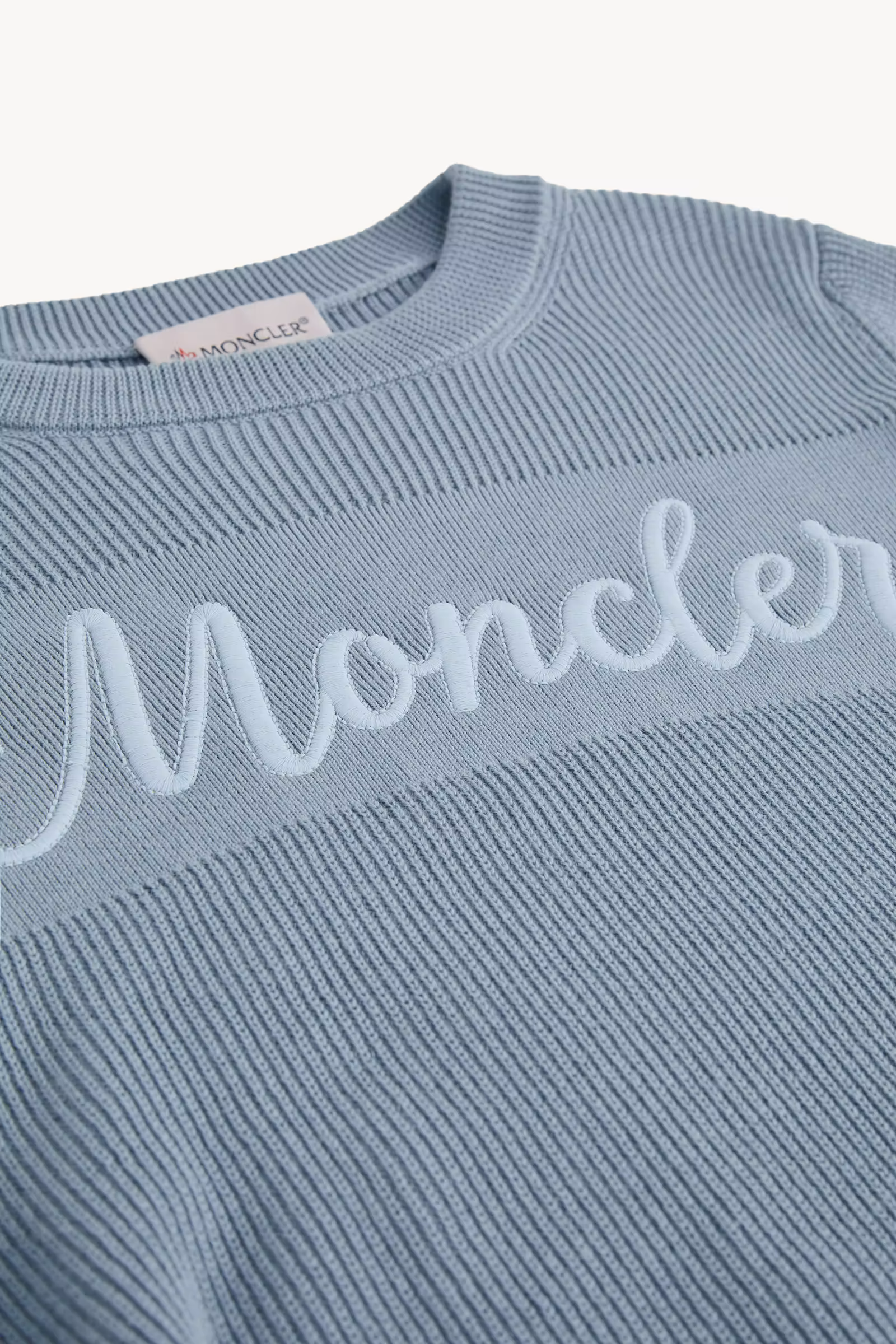 Embroidered Cursive Logo Cotton Sweater