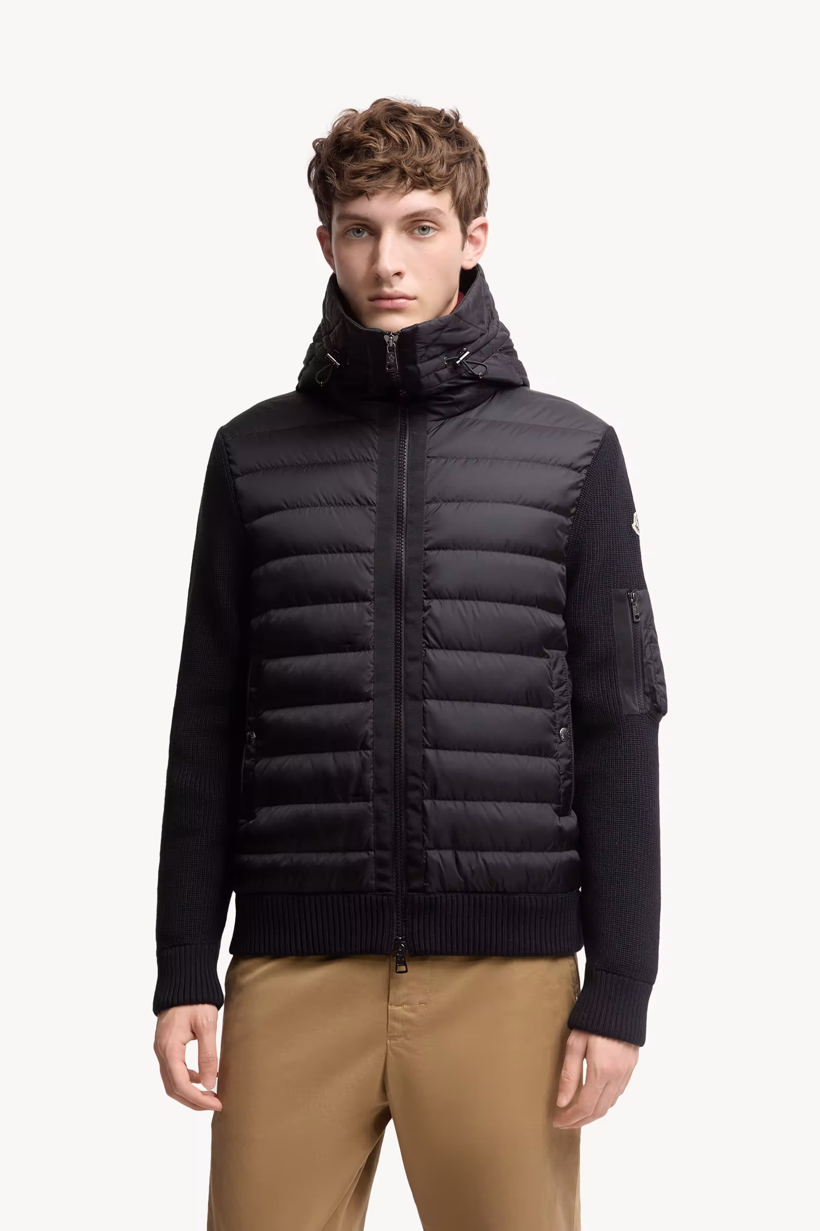 Padded Zip-Up Cardigan