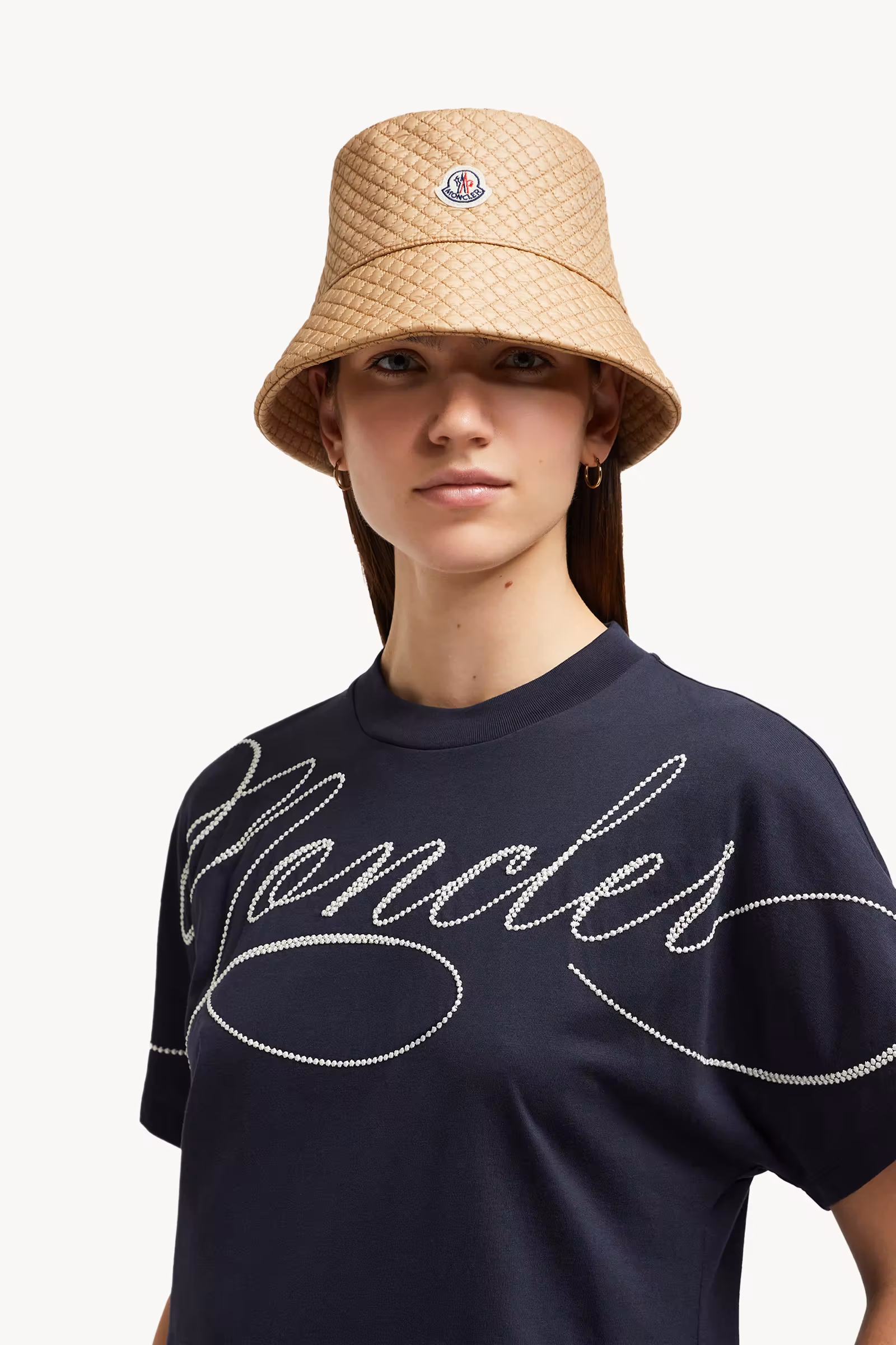 Embroidered Cursive Logo Cotton T-Shirt