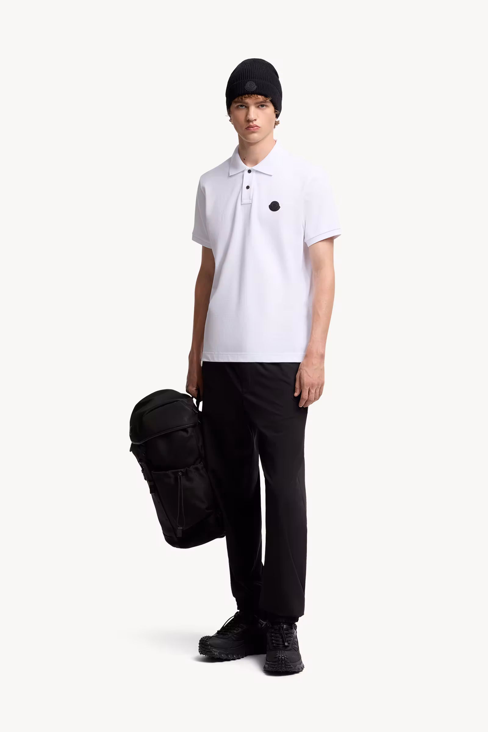 Logo Patch Cotton Piquet Polo Shirt