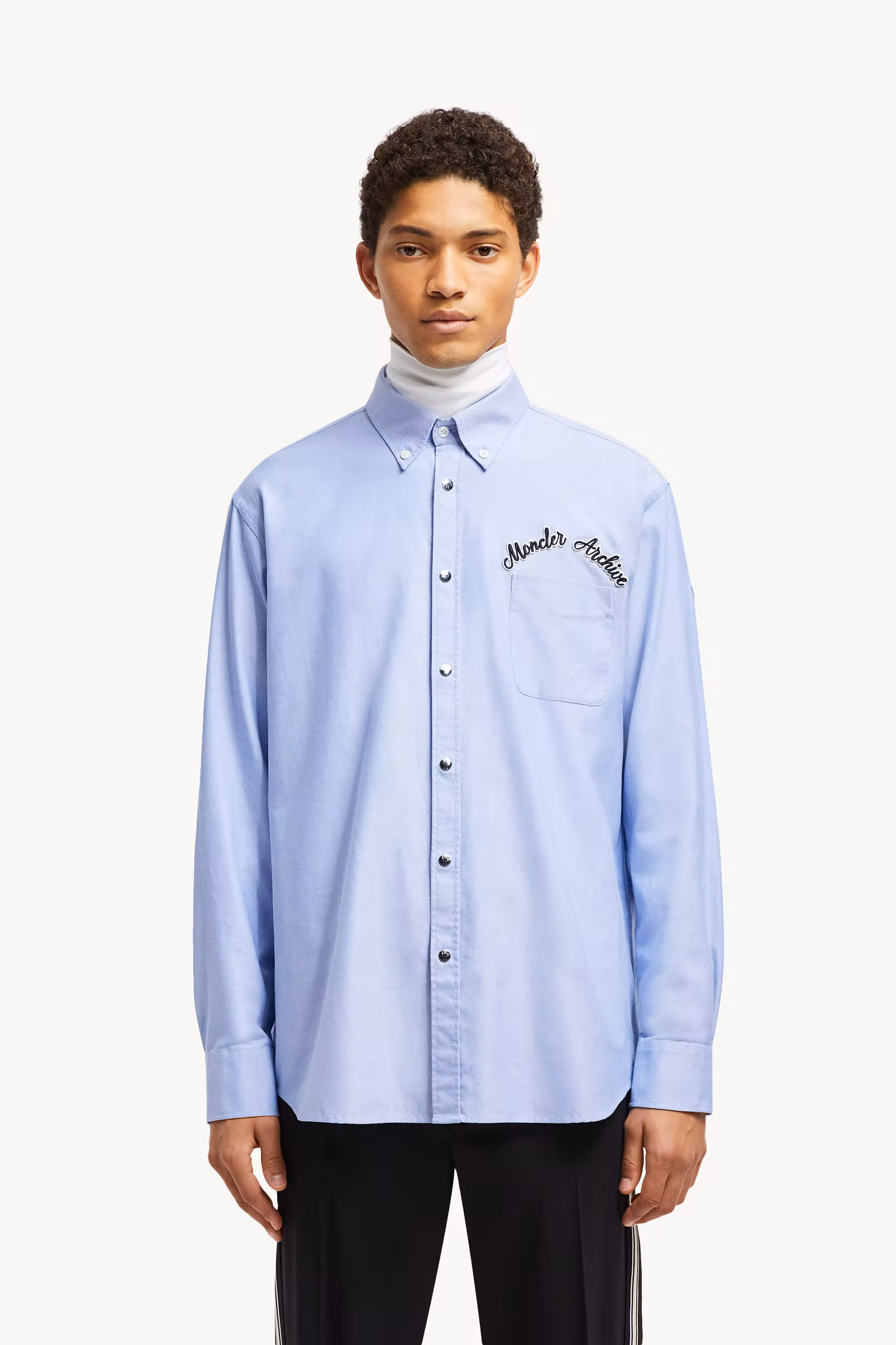 Embroidered Logo Oxford Cotton Shirt
