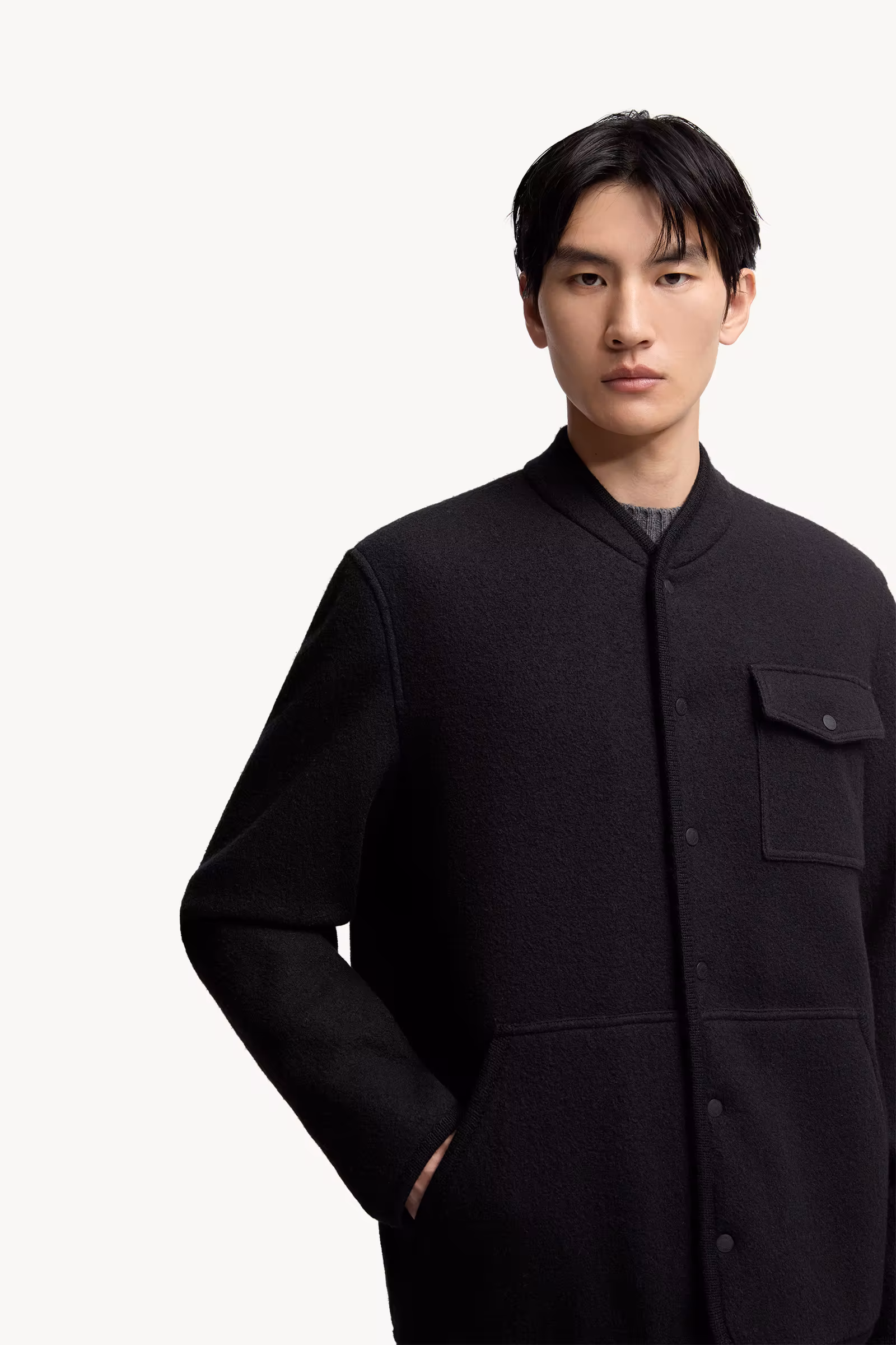 Wool Bouclé Shirt Jacket