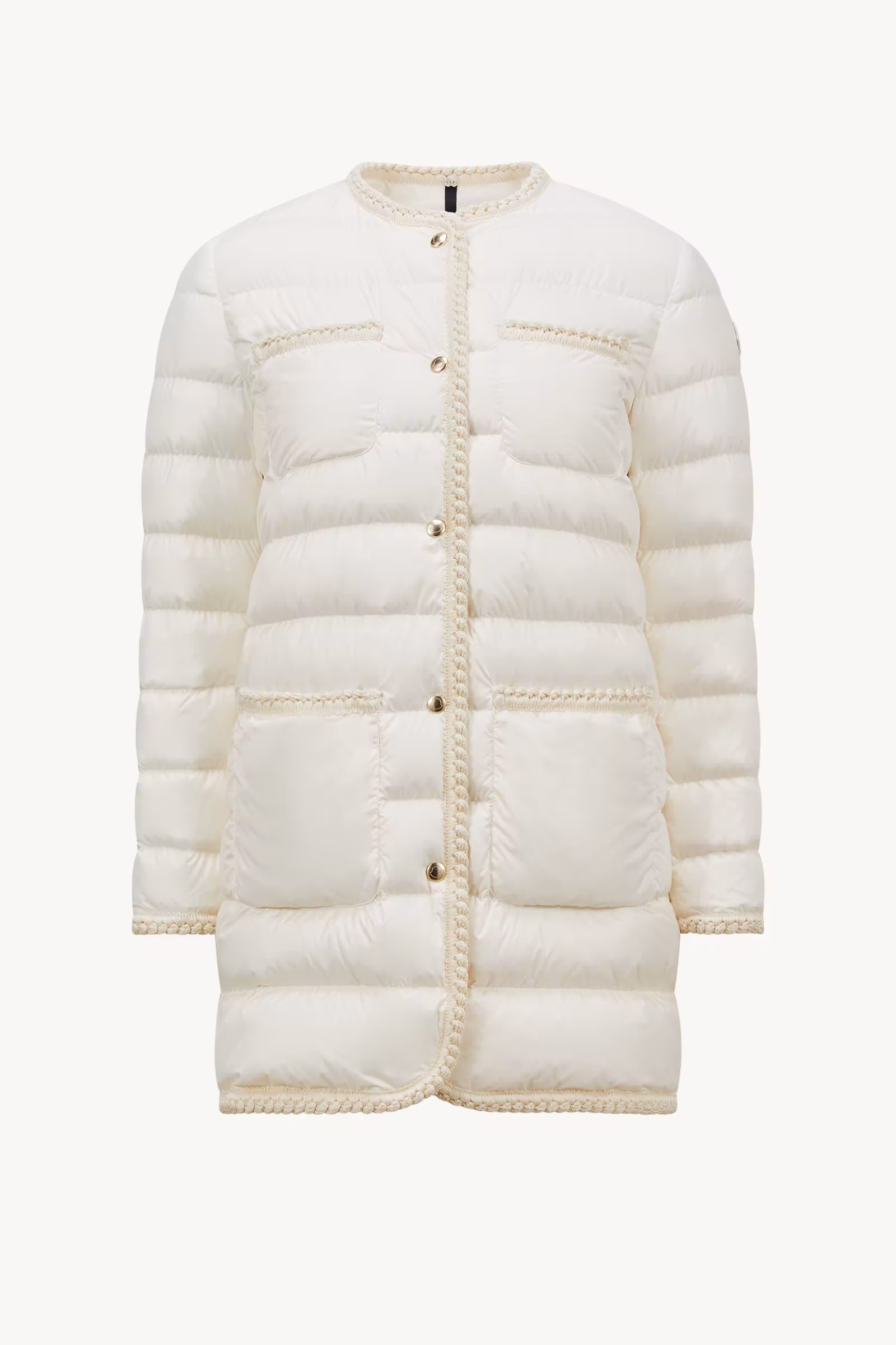 Gencaylong Braided Trim Mid-Length Down Jacket