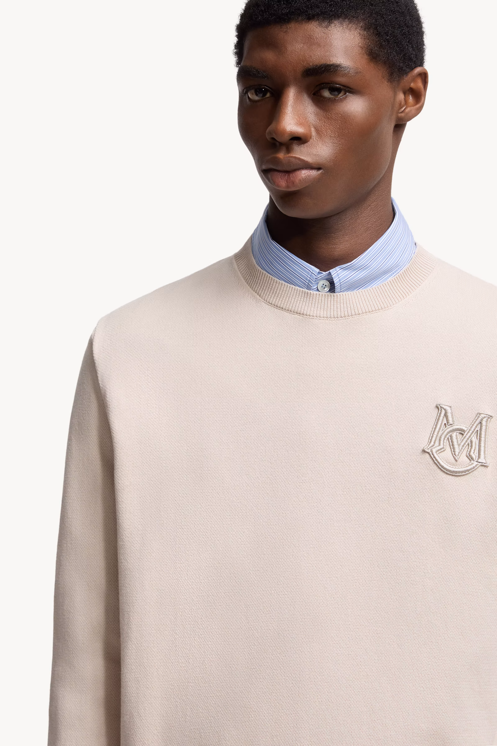 Embroidered Monogram Cotton Sweater