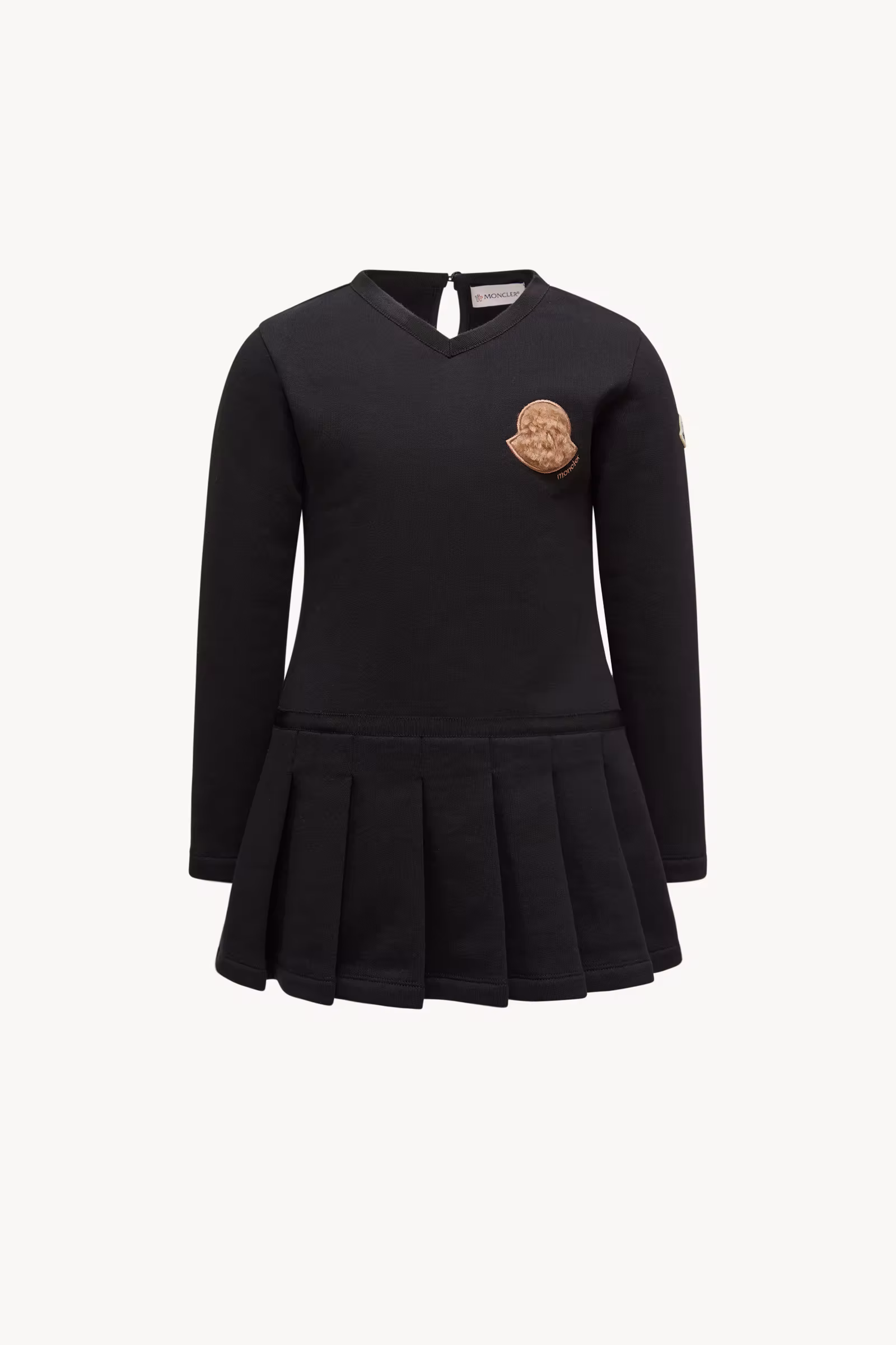 Teddy Logo Pleated Cotton Dress