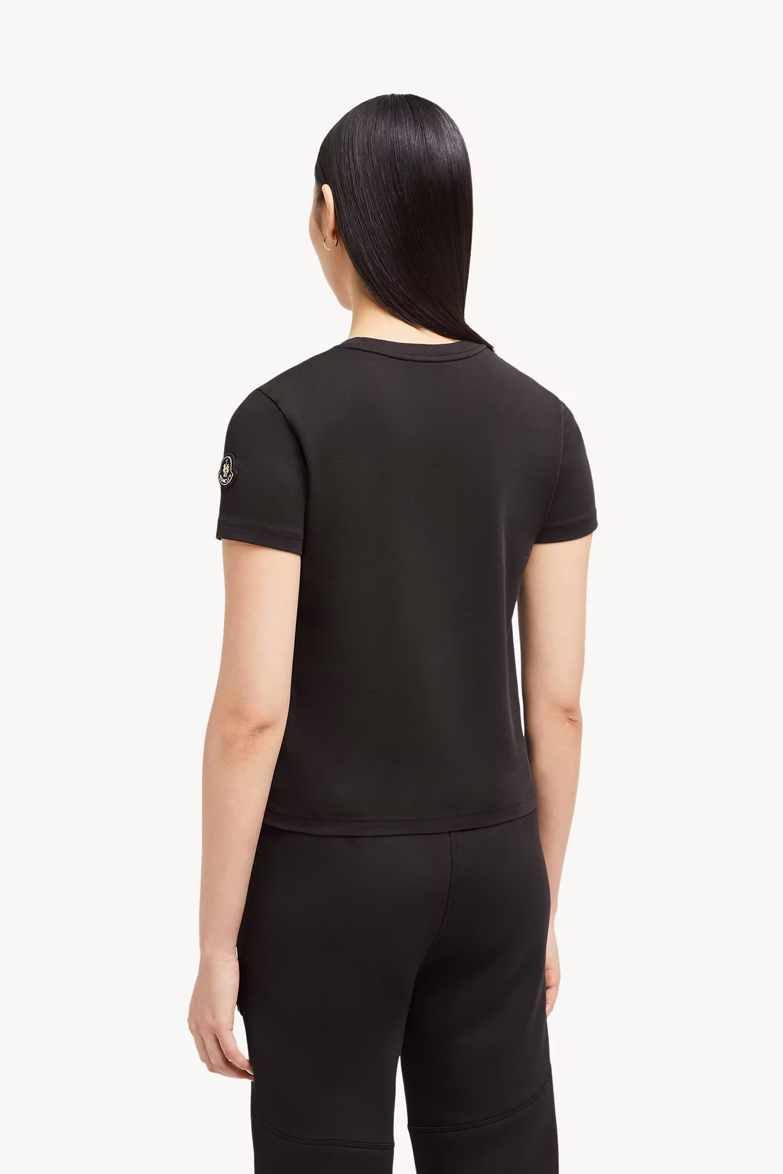 Embroidered Calligraphy Logo Cotton T-Shirt