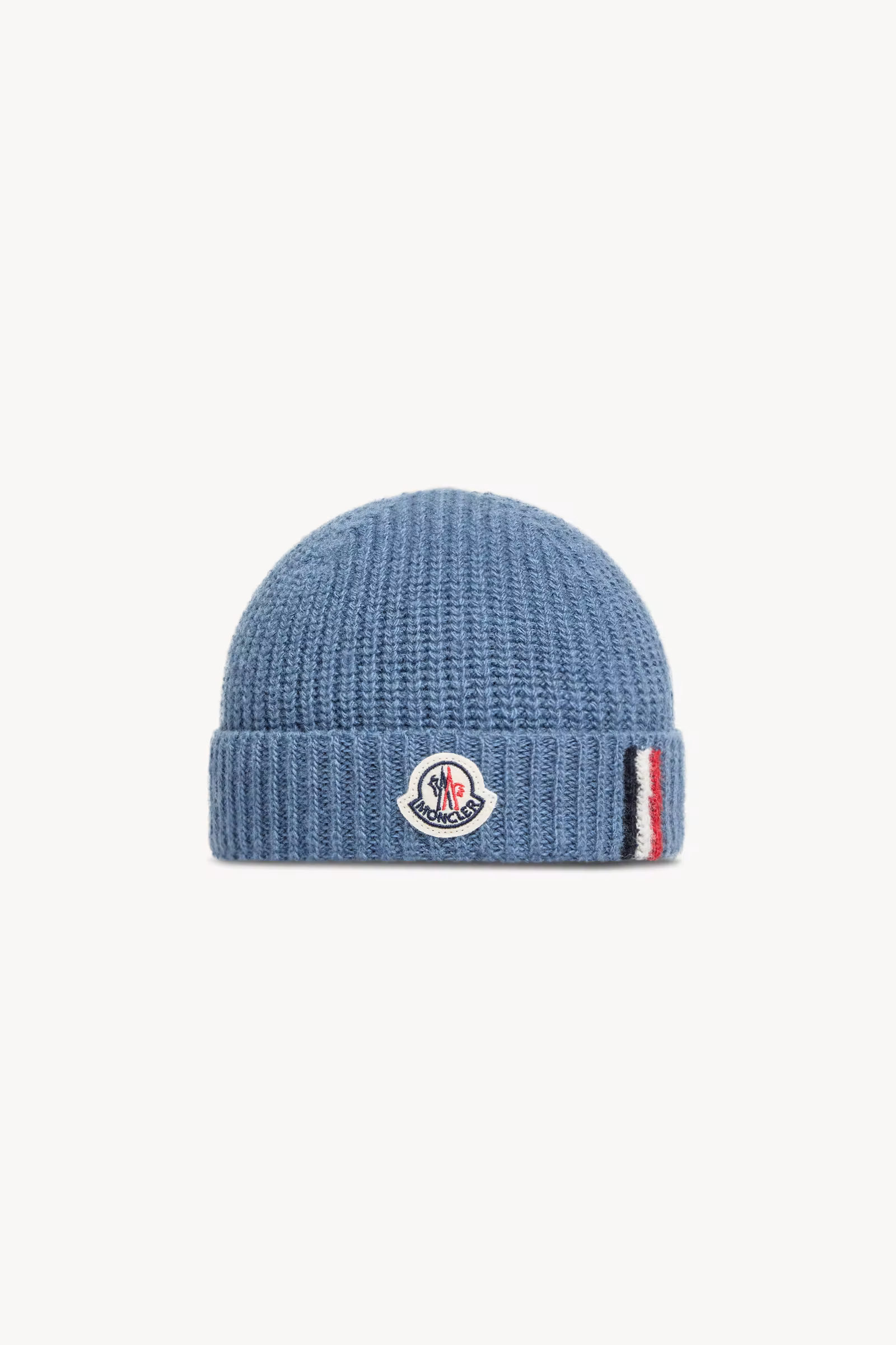 Tricolor-Trimmed Wool Beanie