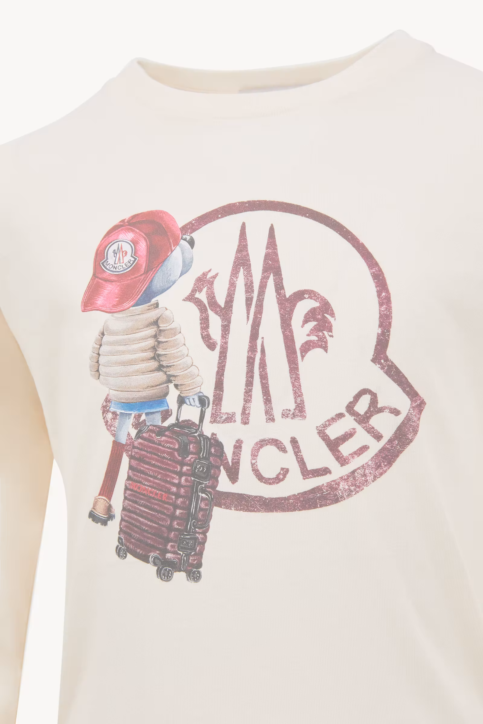 Teddy Bear Logo Long Sleeve Cotton T-Shirt