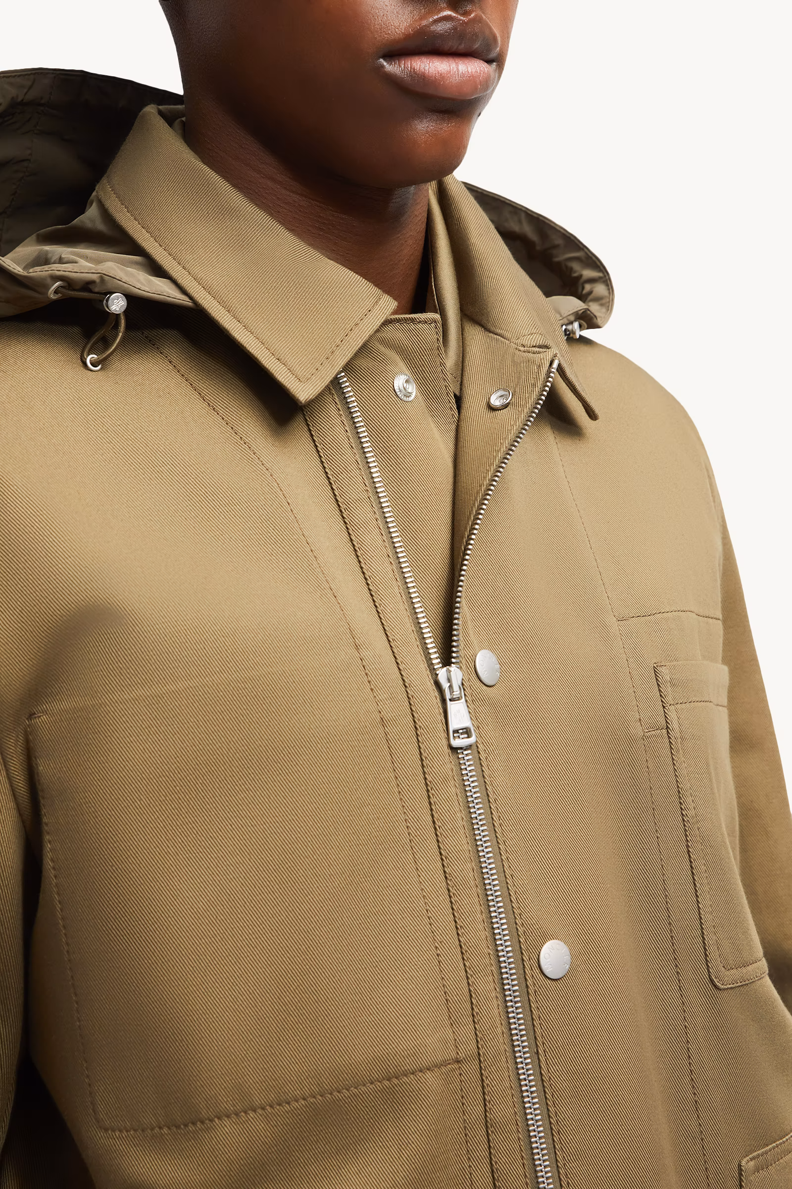Guerledan Hooded Cotton Shirt Jacket
