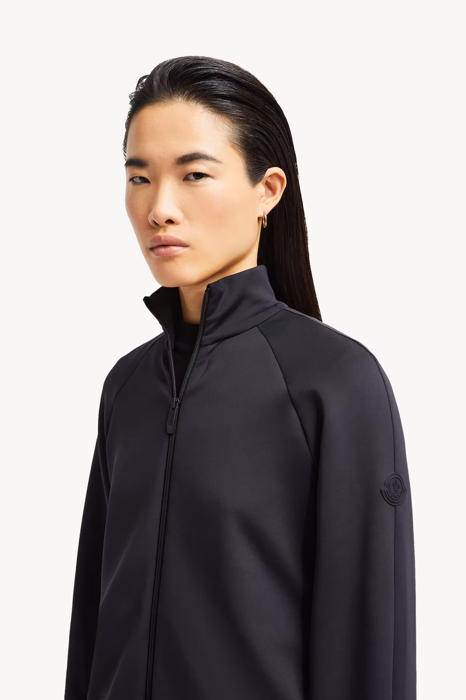 Neoprene Zip-Up Sweatshirt