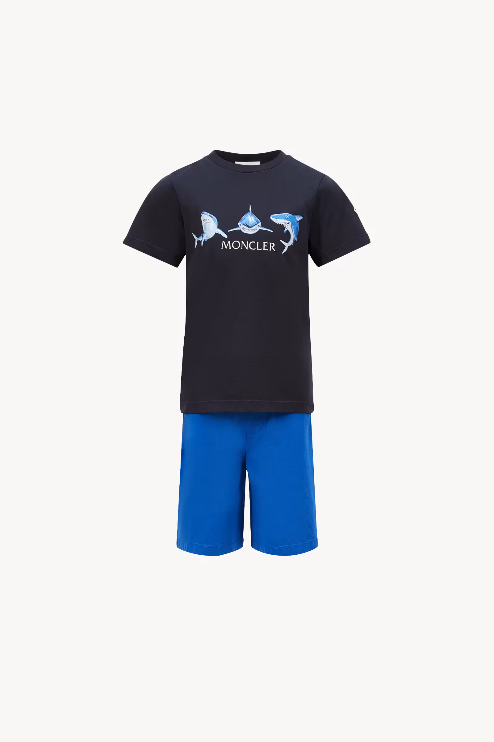 Shark Motif Cotton Jersey Set