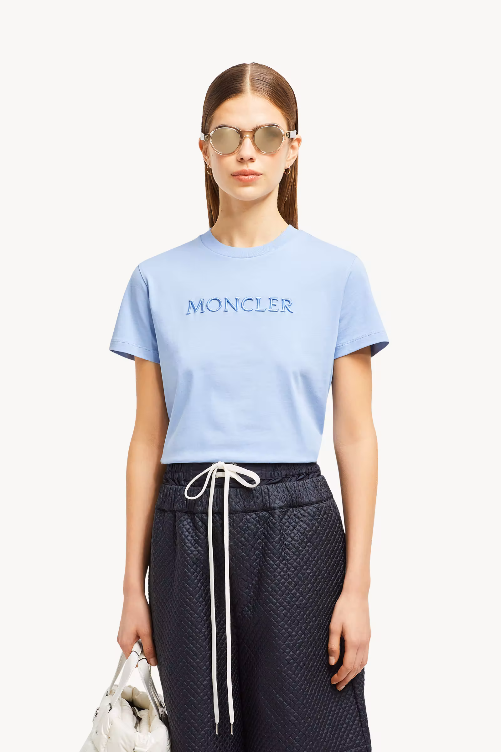 Embroidered Tonal Logo Cotton T-Shirt