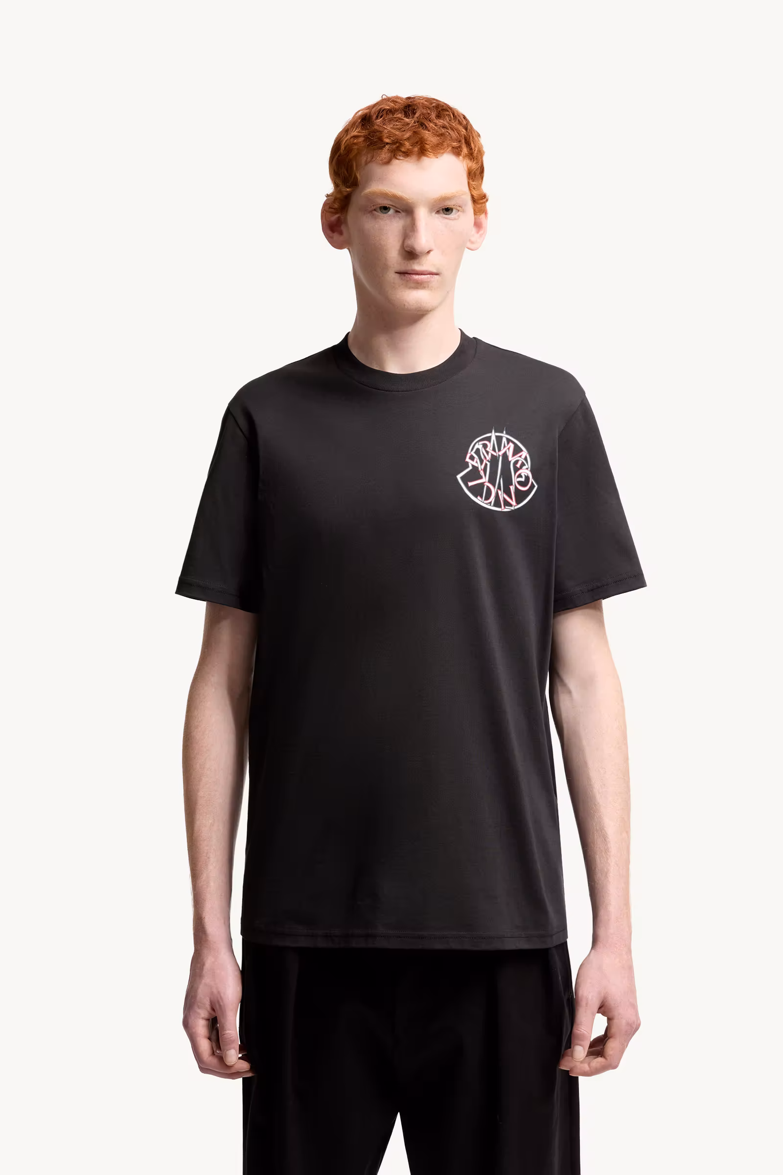 Overlapped Logo Cotton T-Shirt
