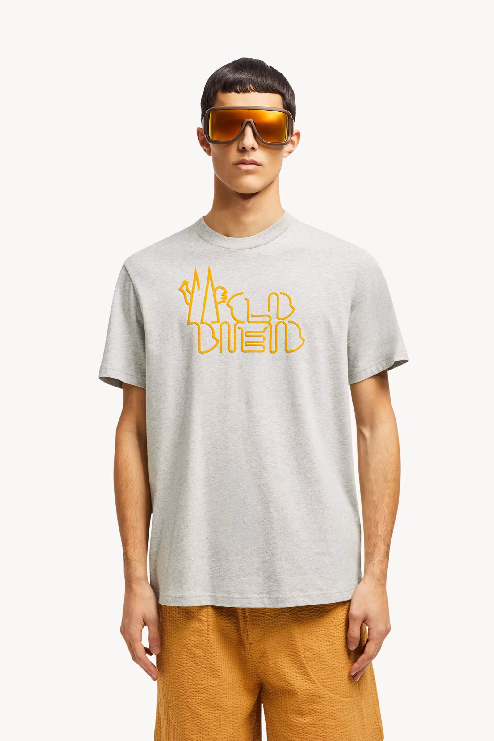 Curved Logo Cotton T-Shirt