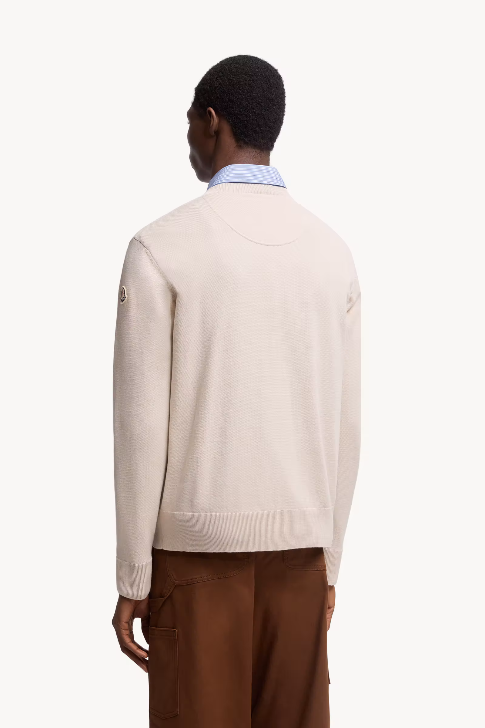 Embroidered Monogram Cotton Sweater