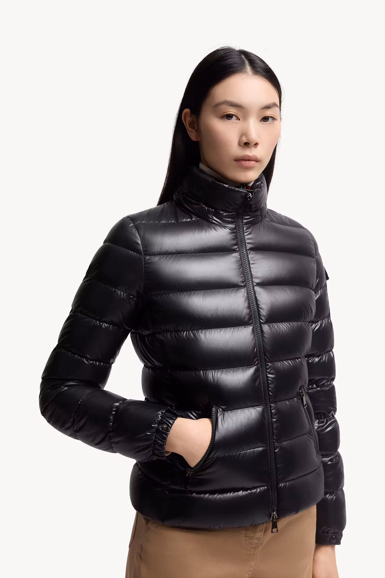 Badyf Faux Fur-Trimmed Hooded Short Down Jacket