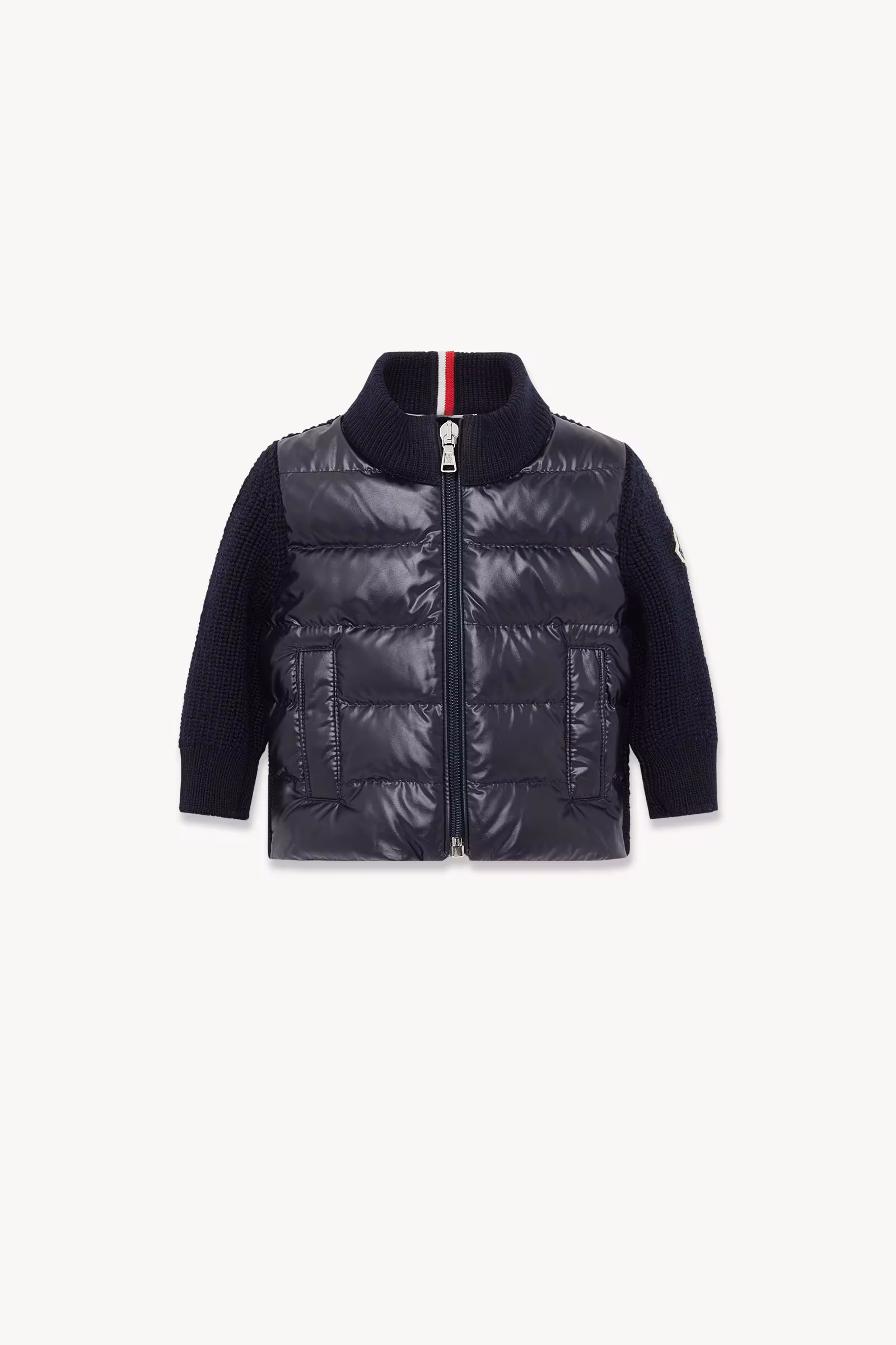 Padded Wool Zip-Up Cardigan