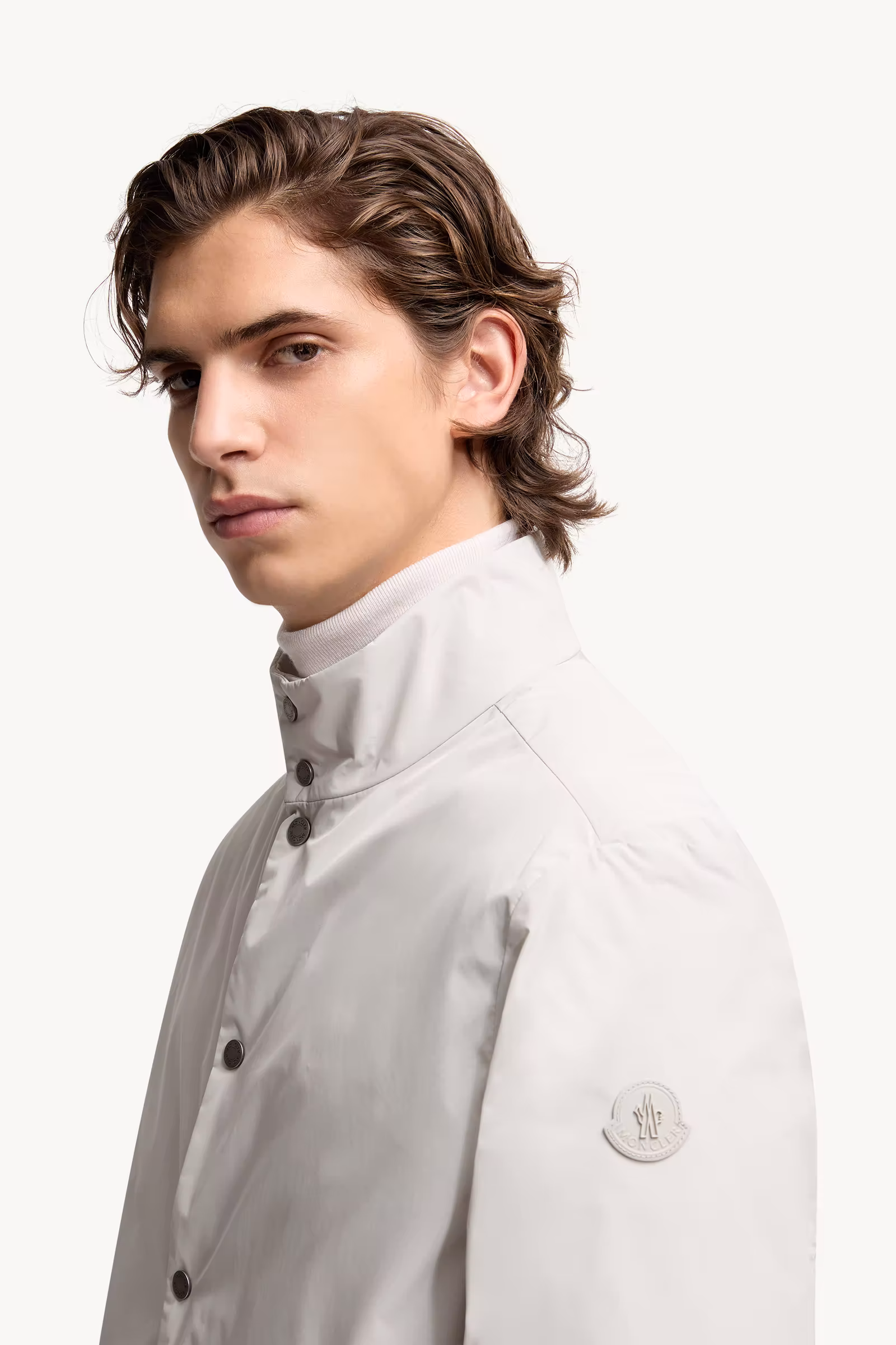 Lanques Leather-Trimmed Short Down Jacket