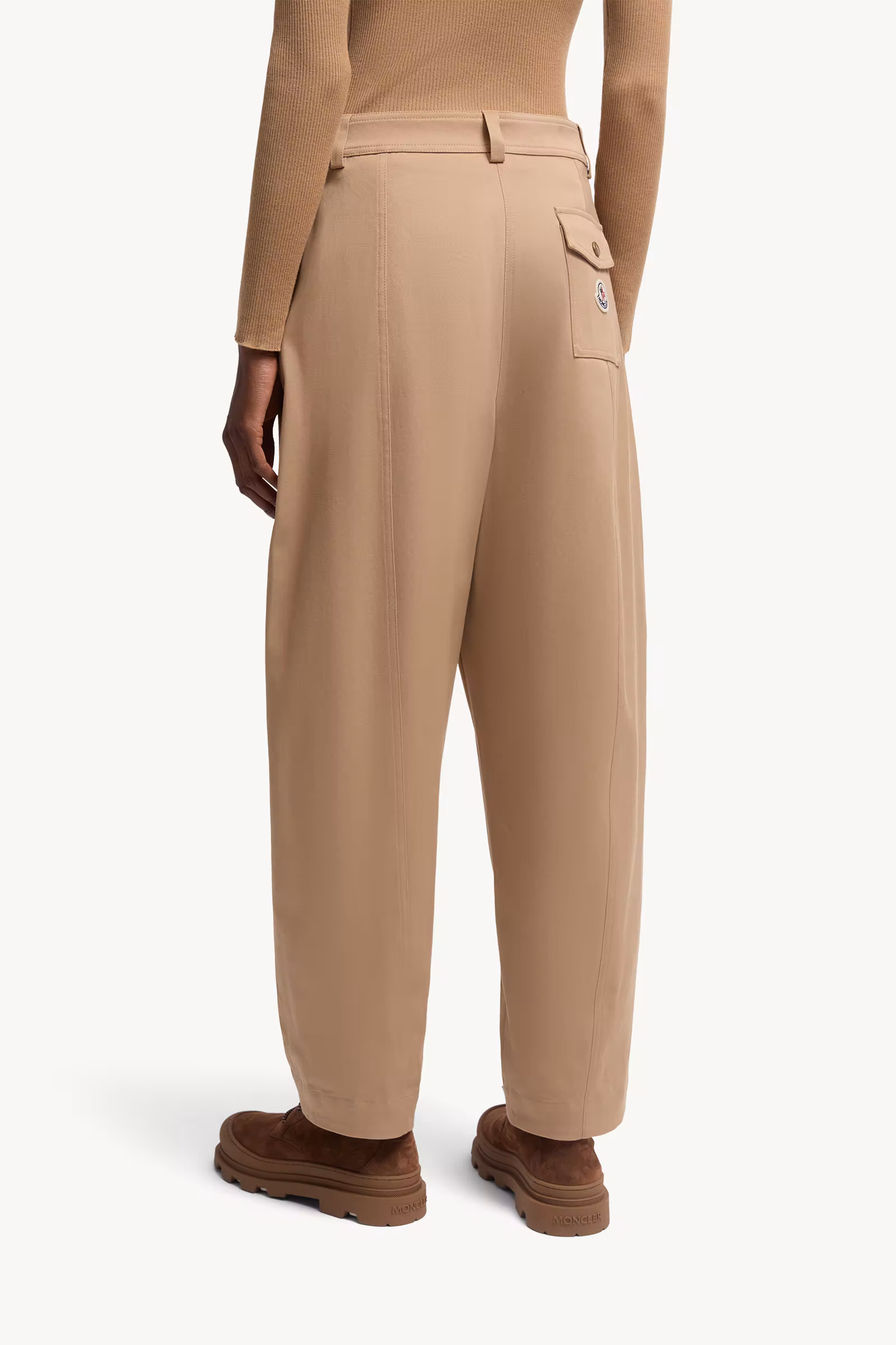 Straight Leg Cotton Gabardine Pants