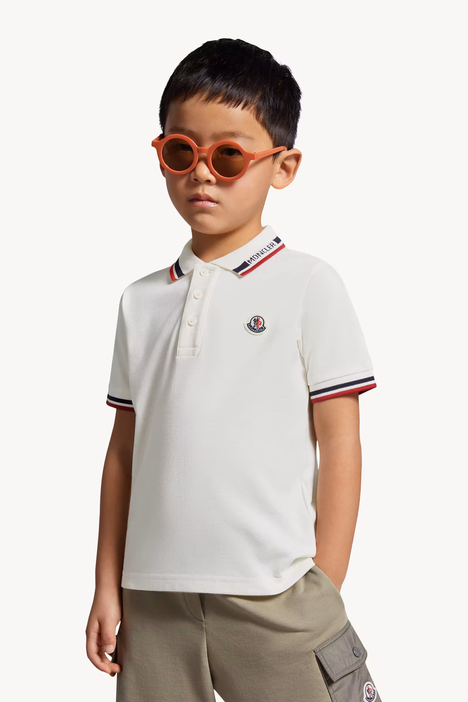 Tricolor-Trimmed Cotton Piquet Polo Shirt