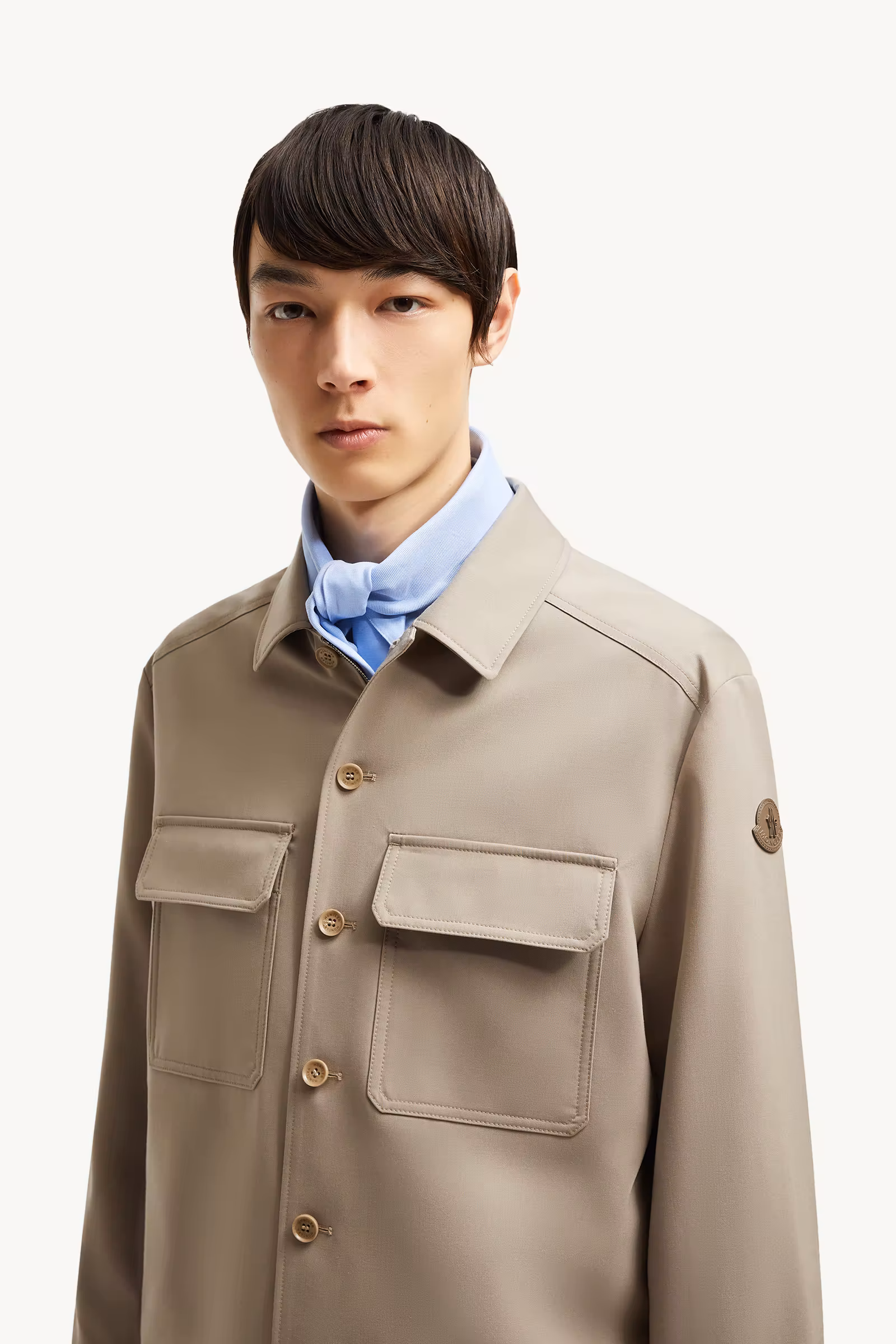 Wool Gabardine Long Sleeve Shirt