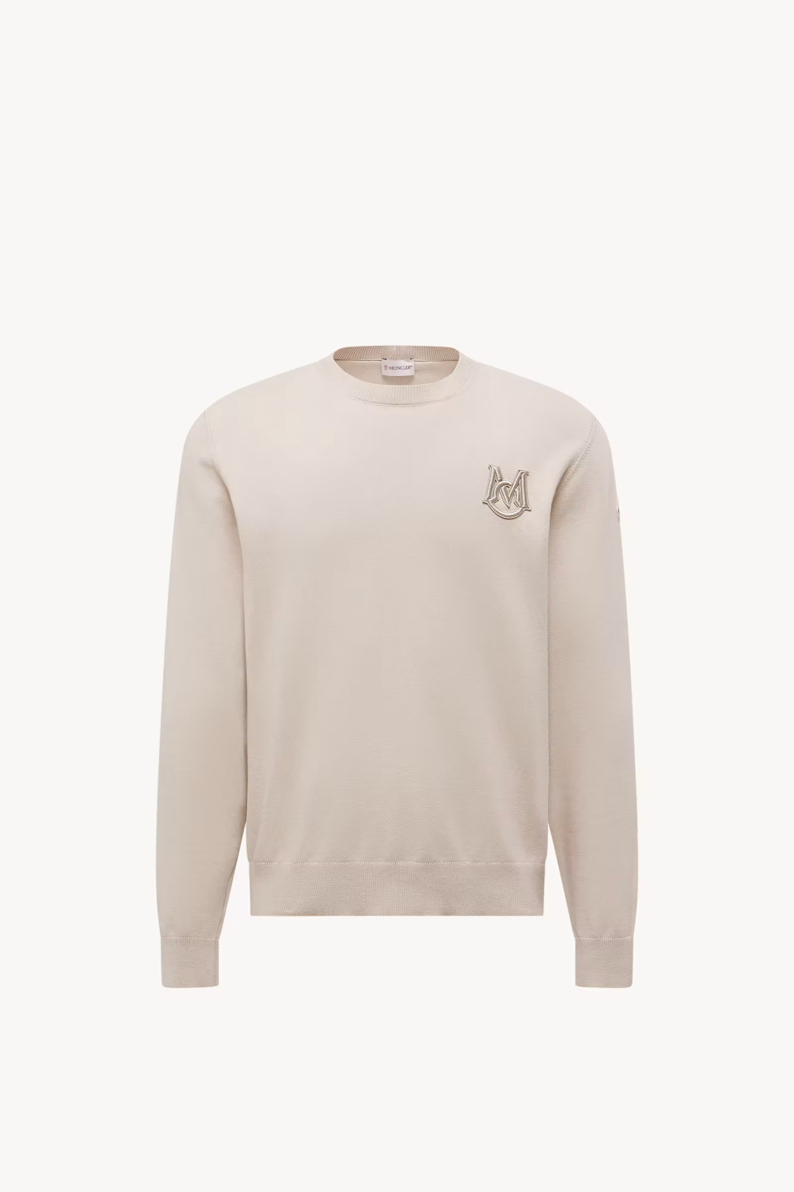 Embroidered Monogram Cotton Sweater