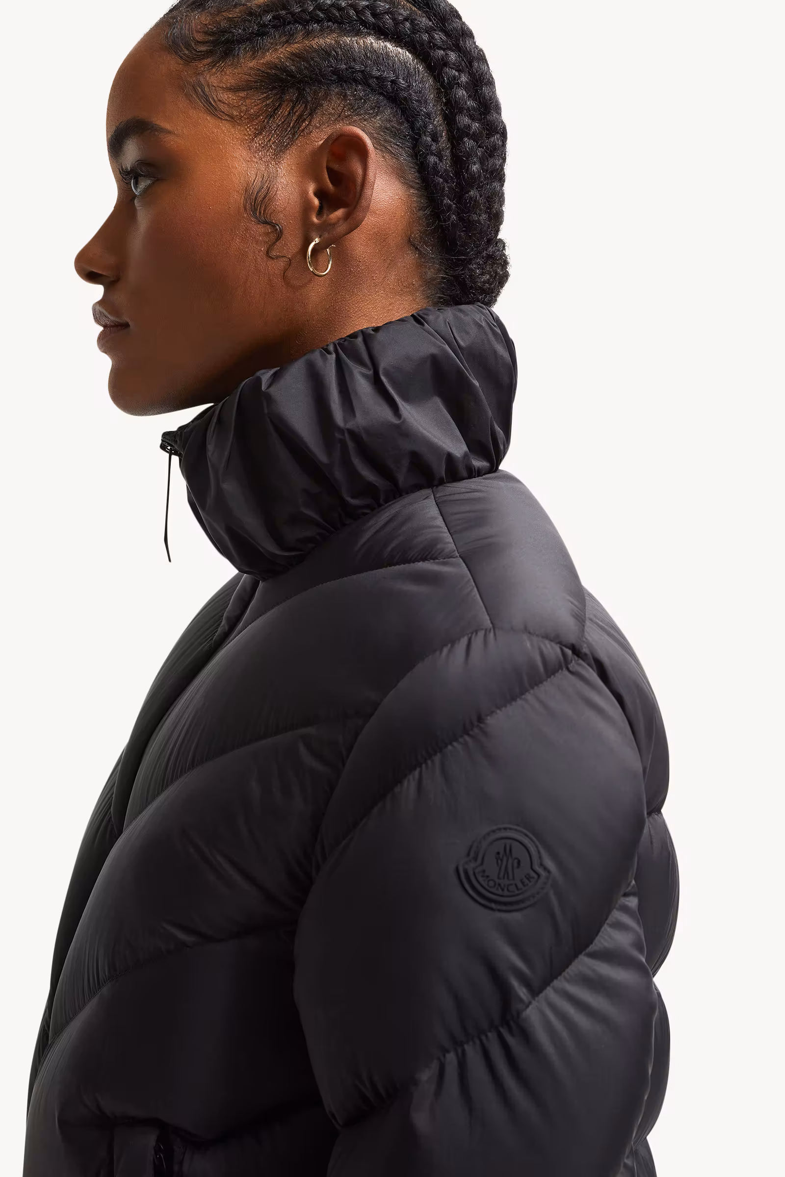 Grignan Diagonal-Quilted Short Down Jacket