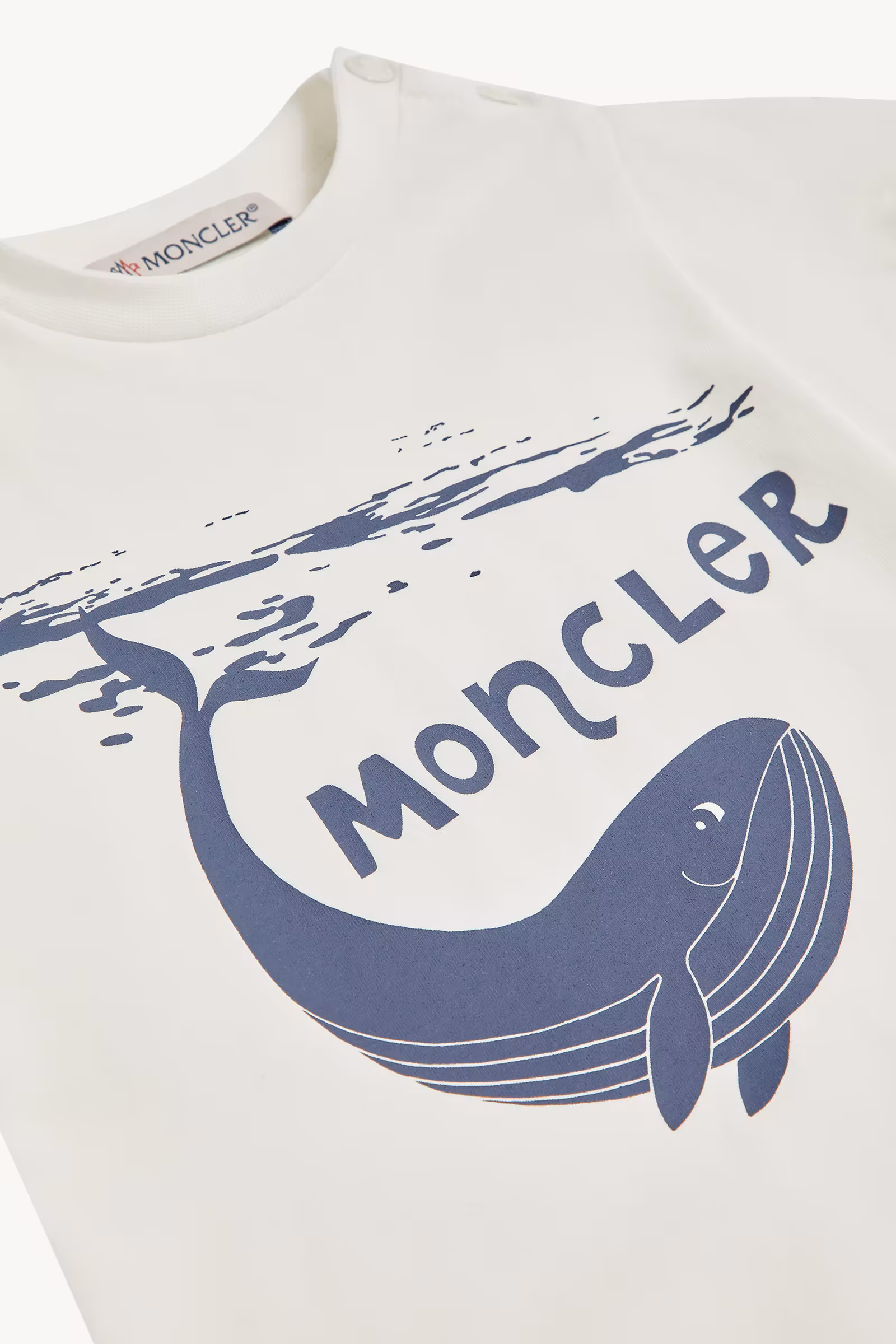 Whale Motif Cotton Romper