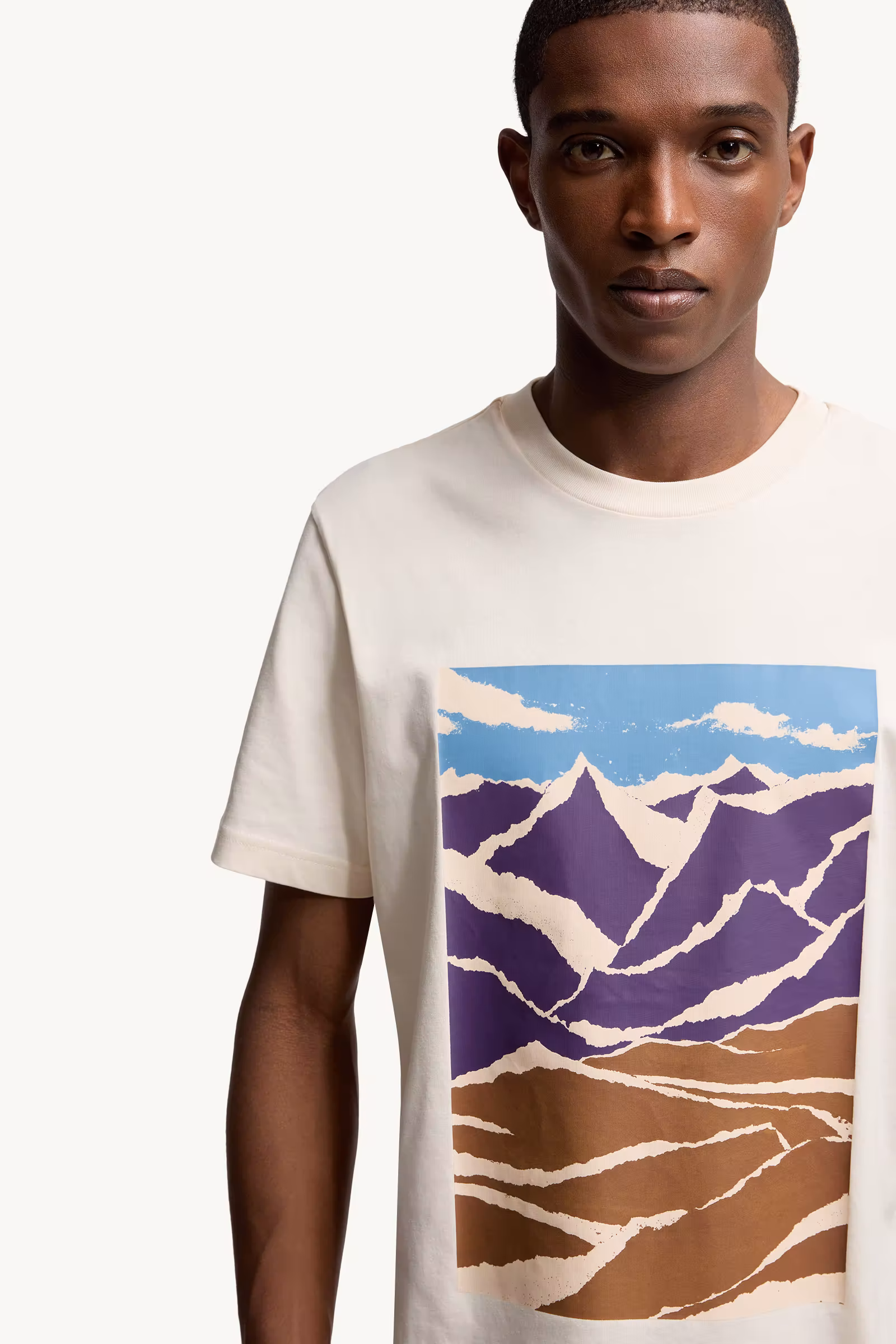 Mountain Print Cotton T-Shirt