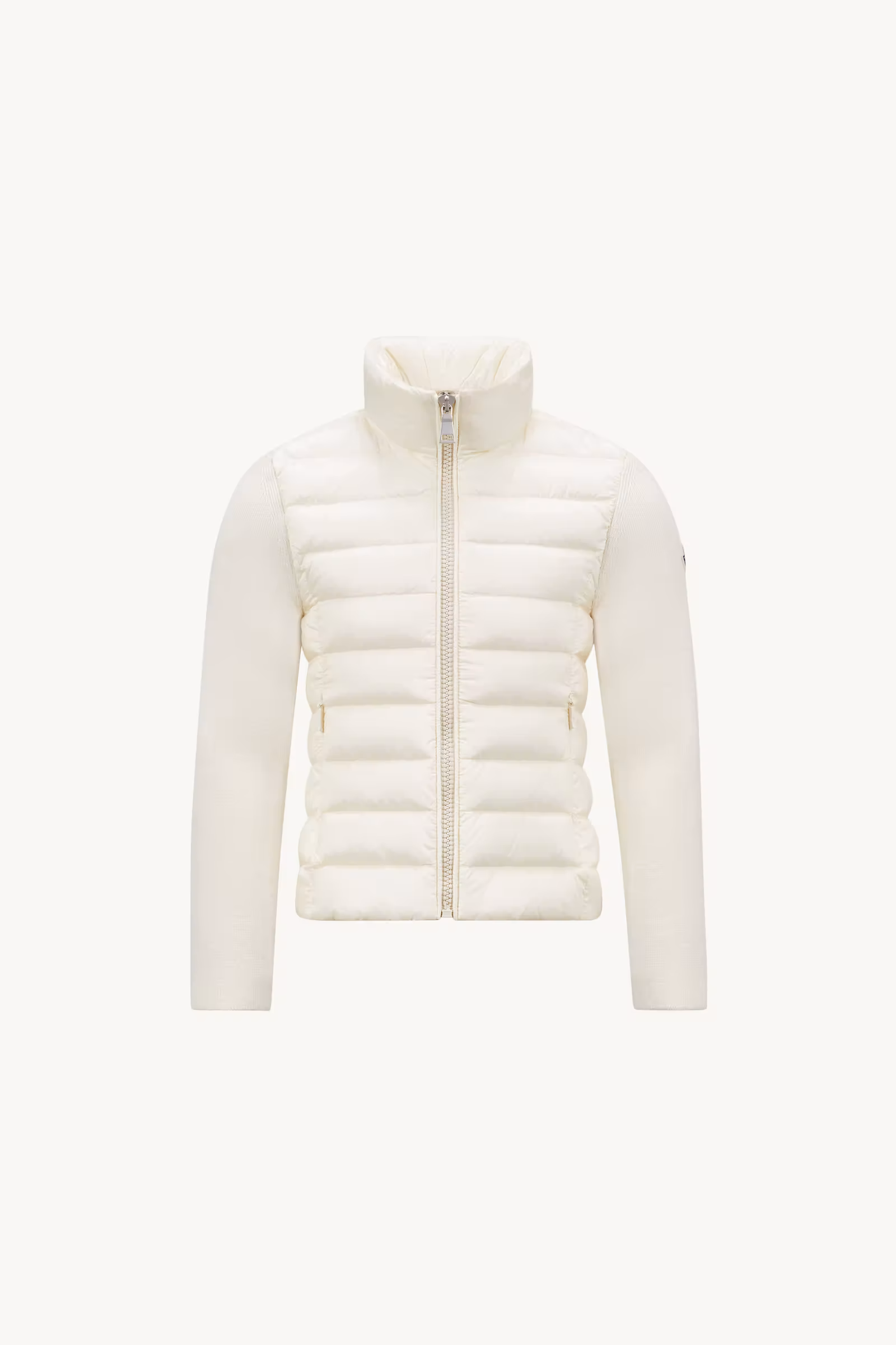 Padded Wool Zip-Up Cardigan