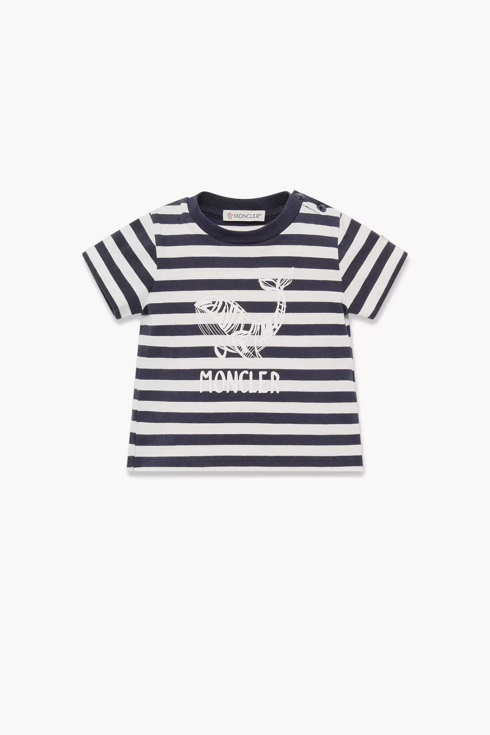 Whale Motif Cotton T-Shirt