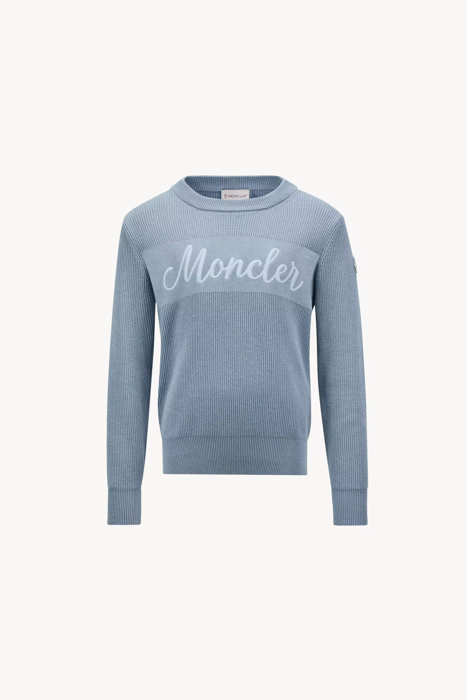 Embroidered Cursive Logo Cotton Sweater
