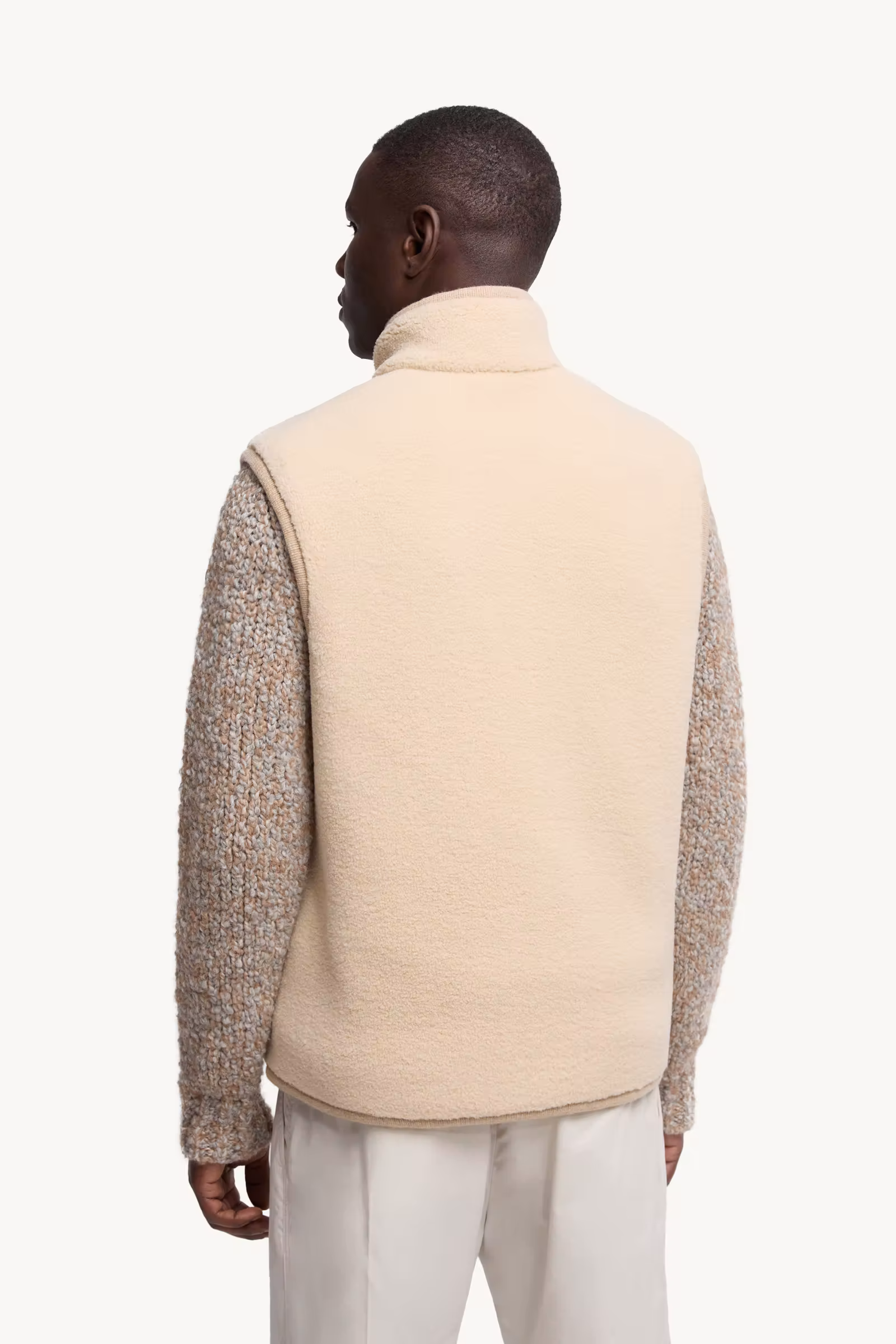 Nubuck-Trimmed Teddy Vest