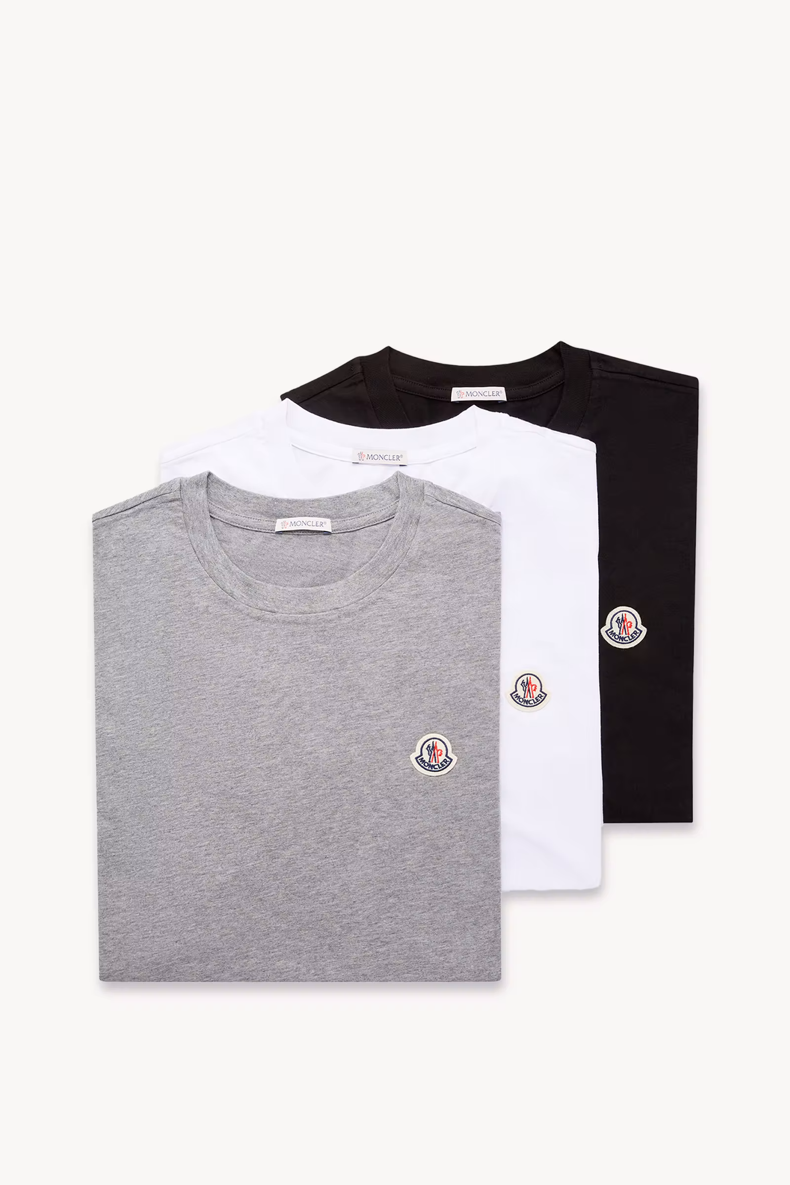 Logo Patch Cotton T-Shirt (Pack of Three)