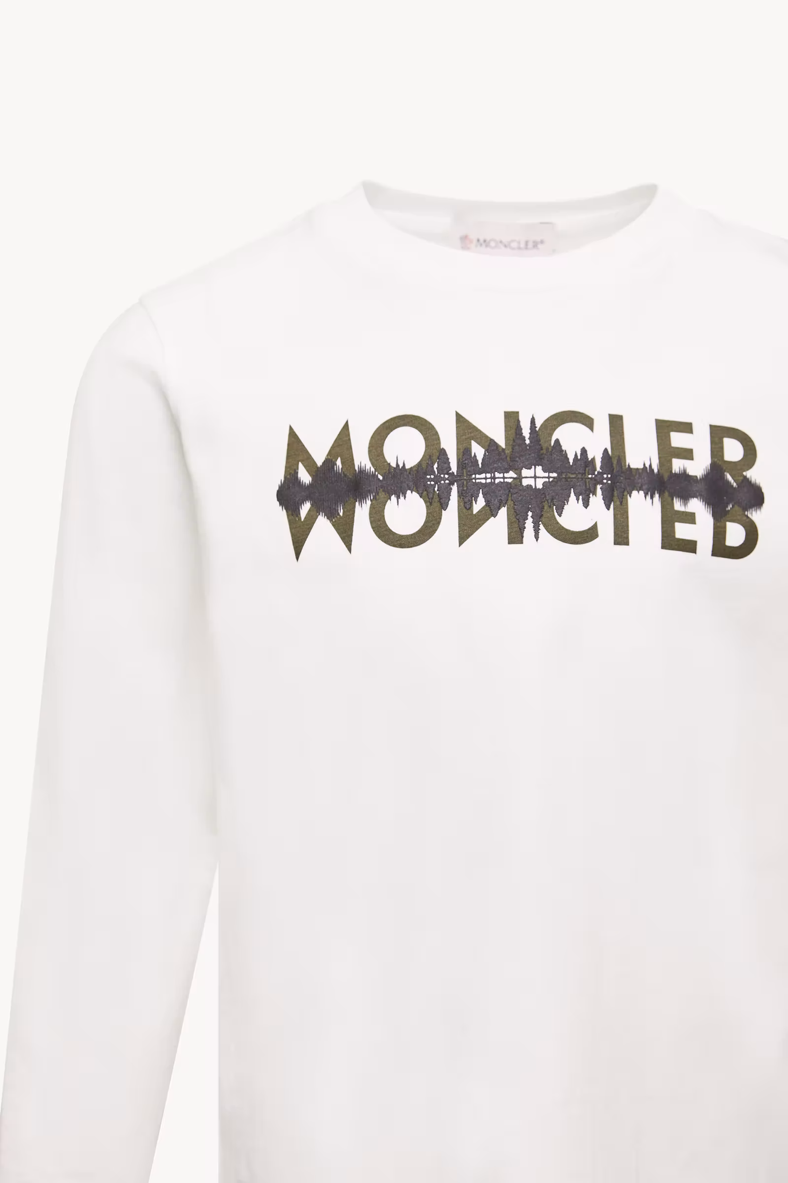 Logo Motif Long Sleeve Cotton T-Shirt