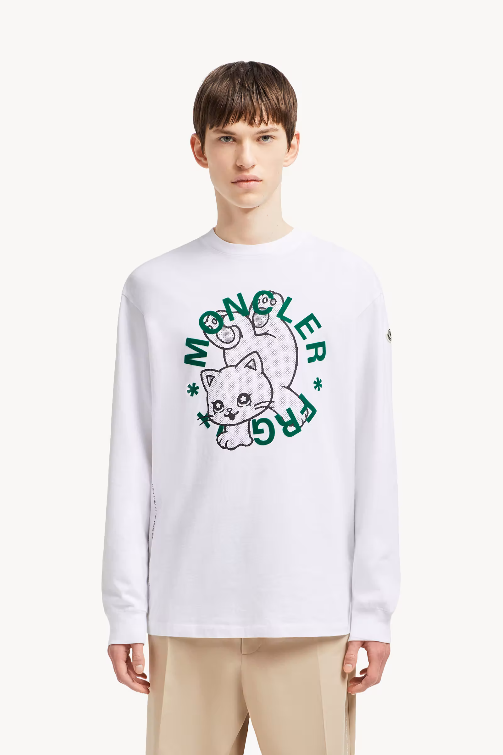Moncler x FRGMT Cartoon Logo Long Sleeve T-Shirt