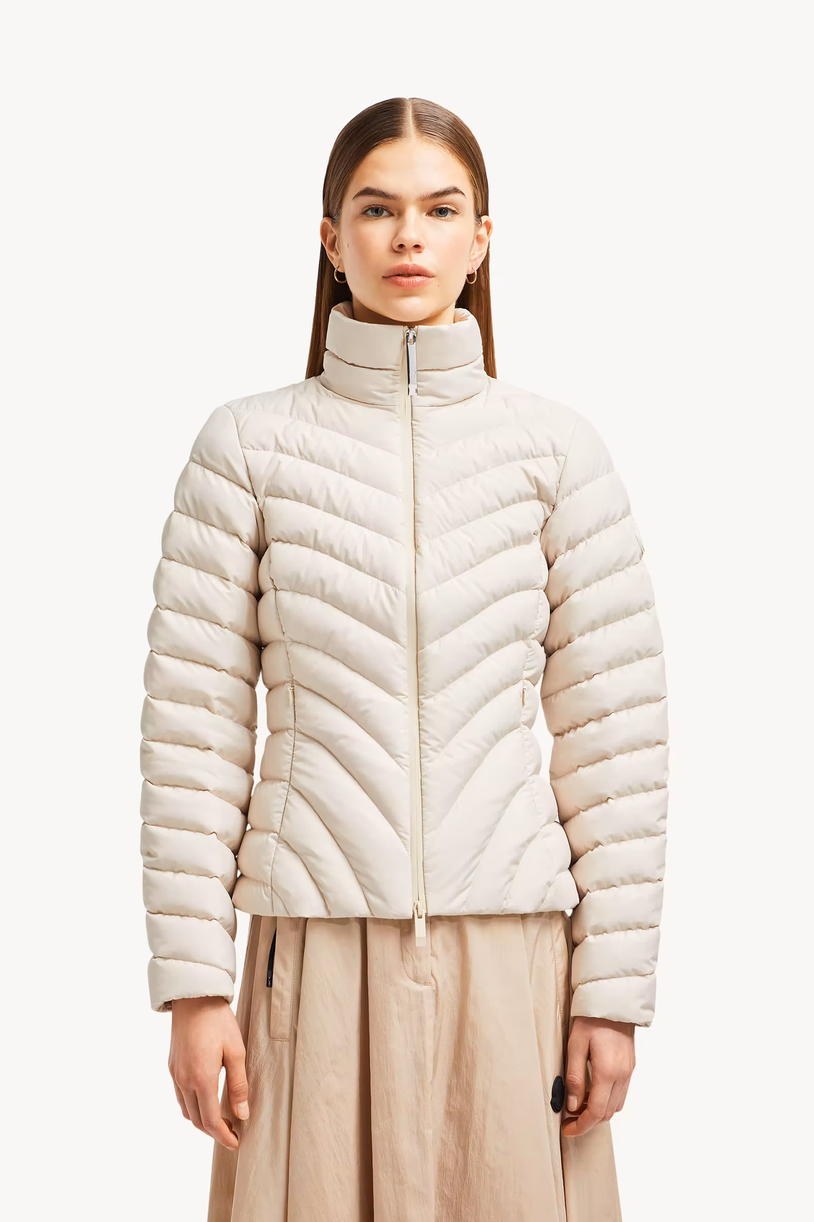 Grange Diagonal-Quilted Short Down Jacket