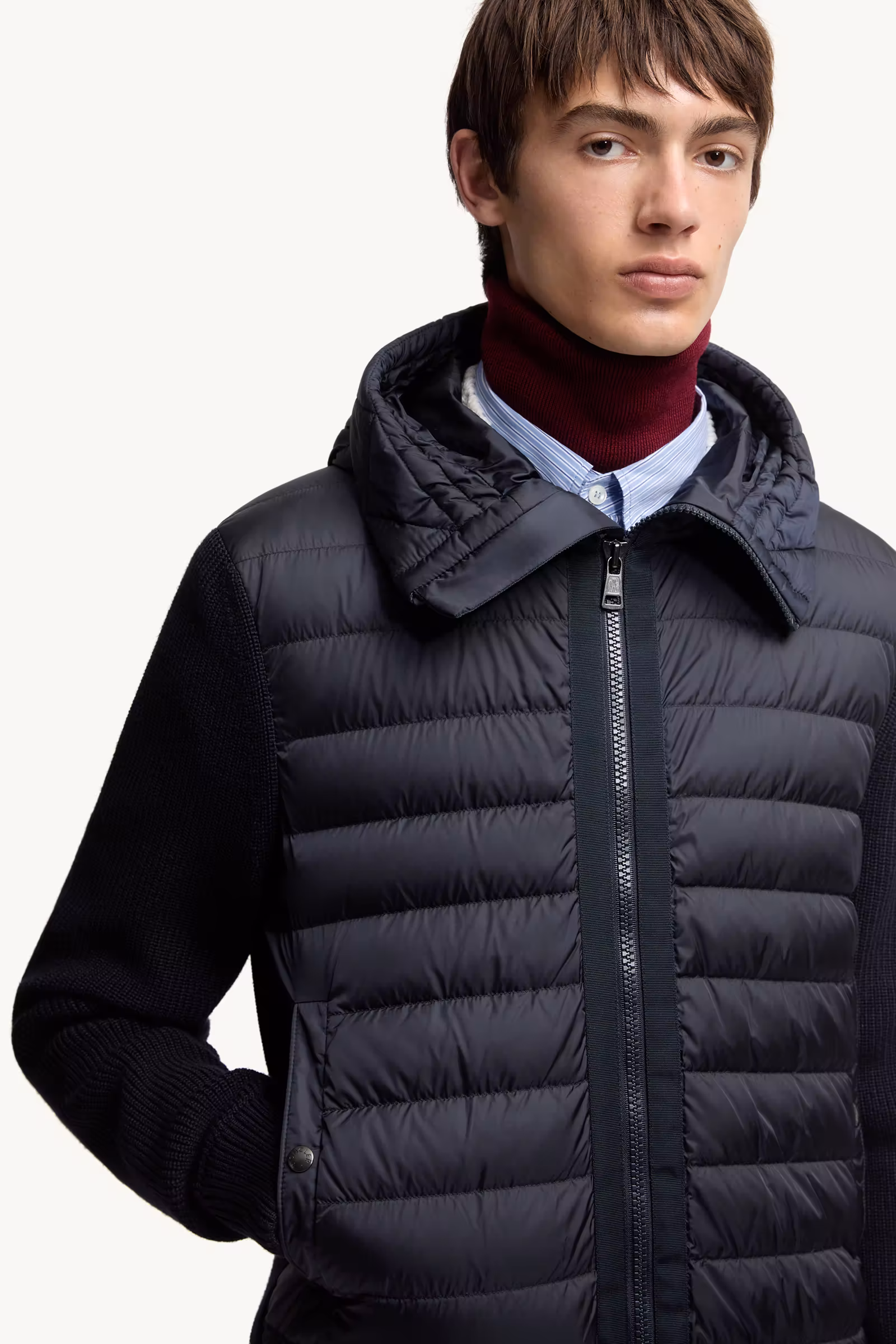 Padded Zip-Up Cardigan