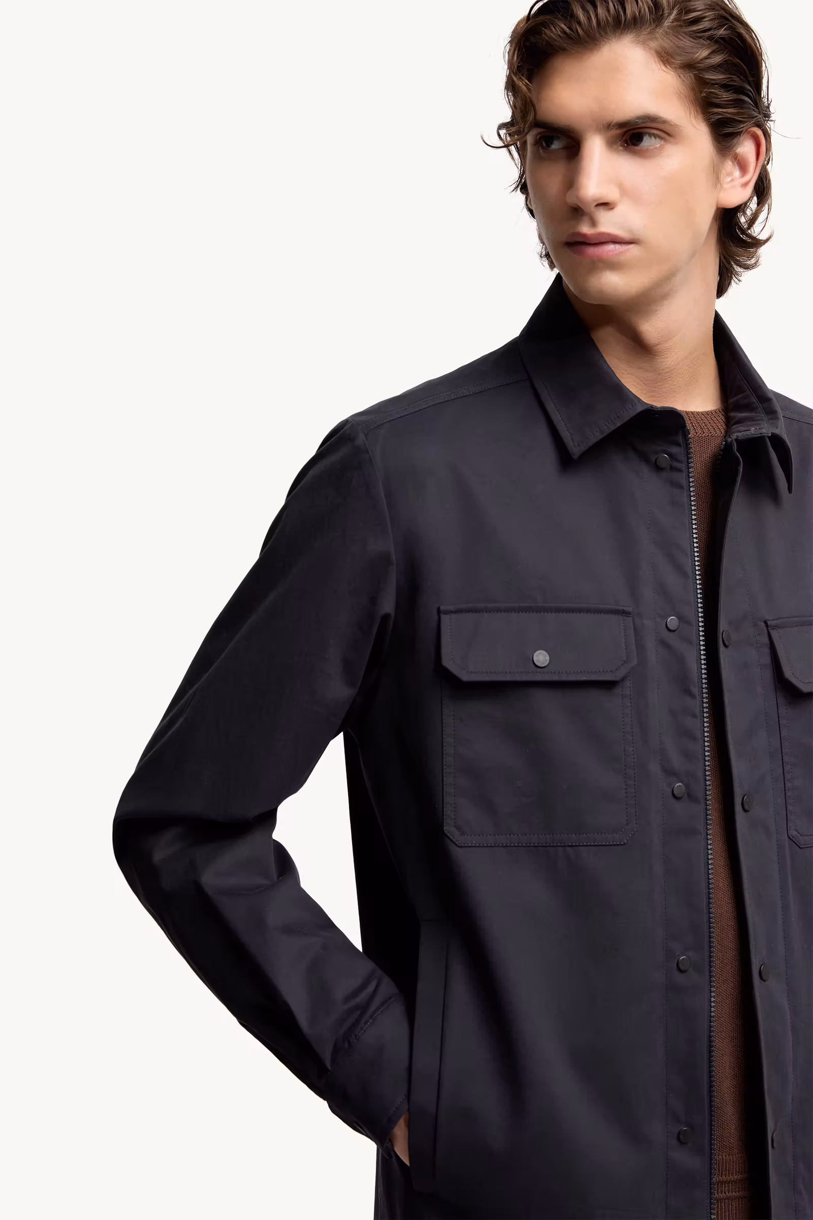Cotton Gabardine Long Sleeve Shirt