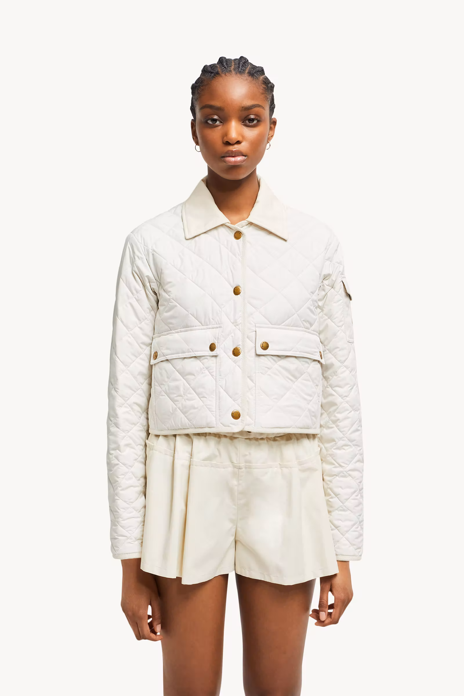 Chitre Diamond-Quilted Padded Shirt Jacket