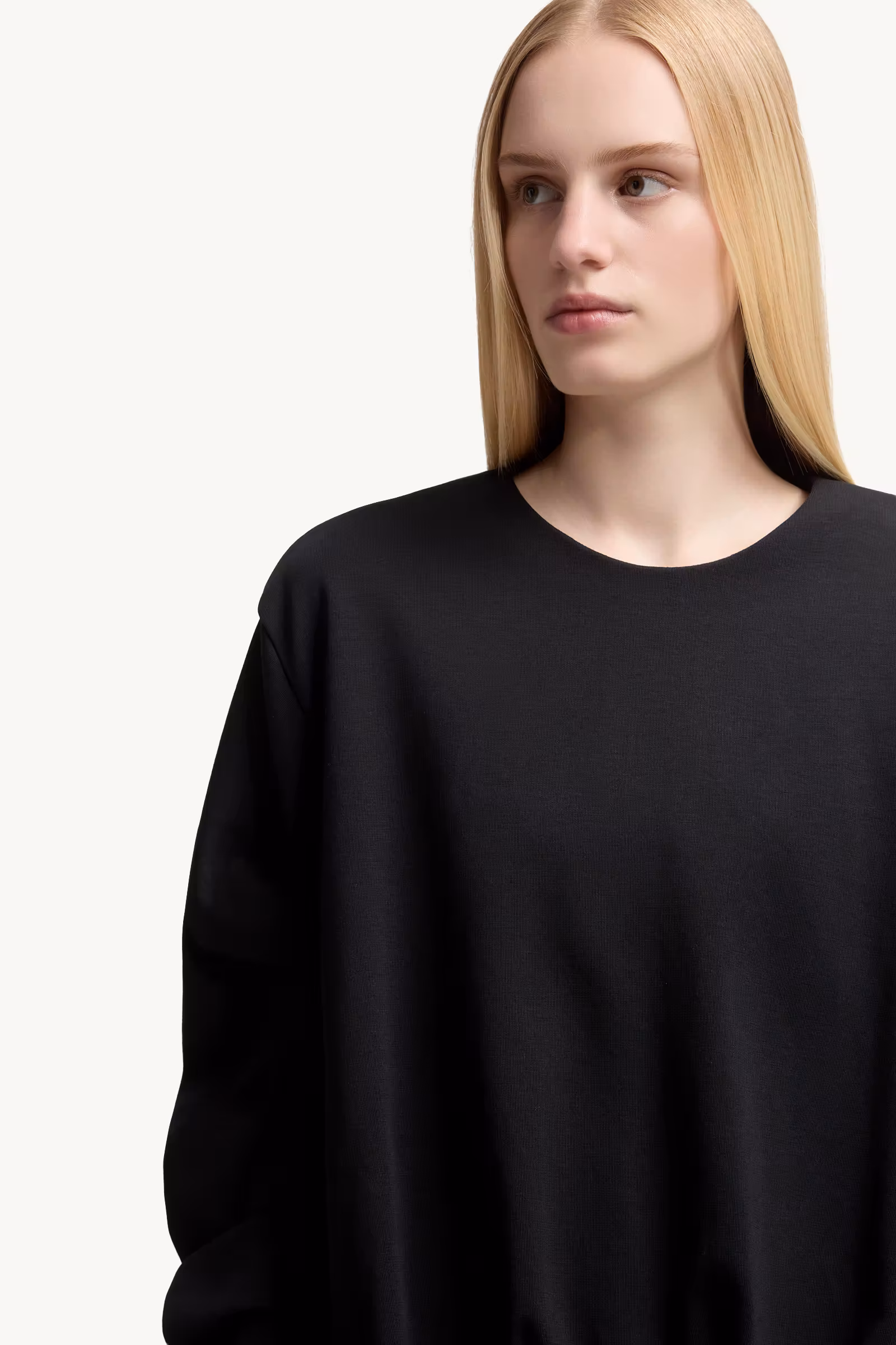 Cotton Pleated Sweatshirt
