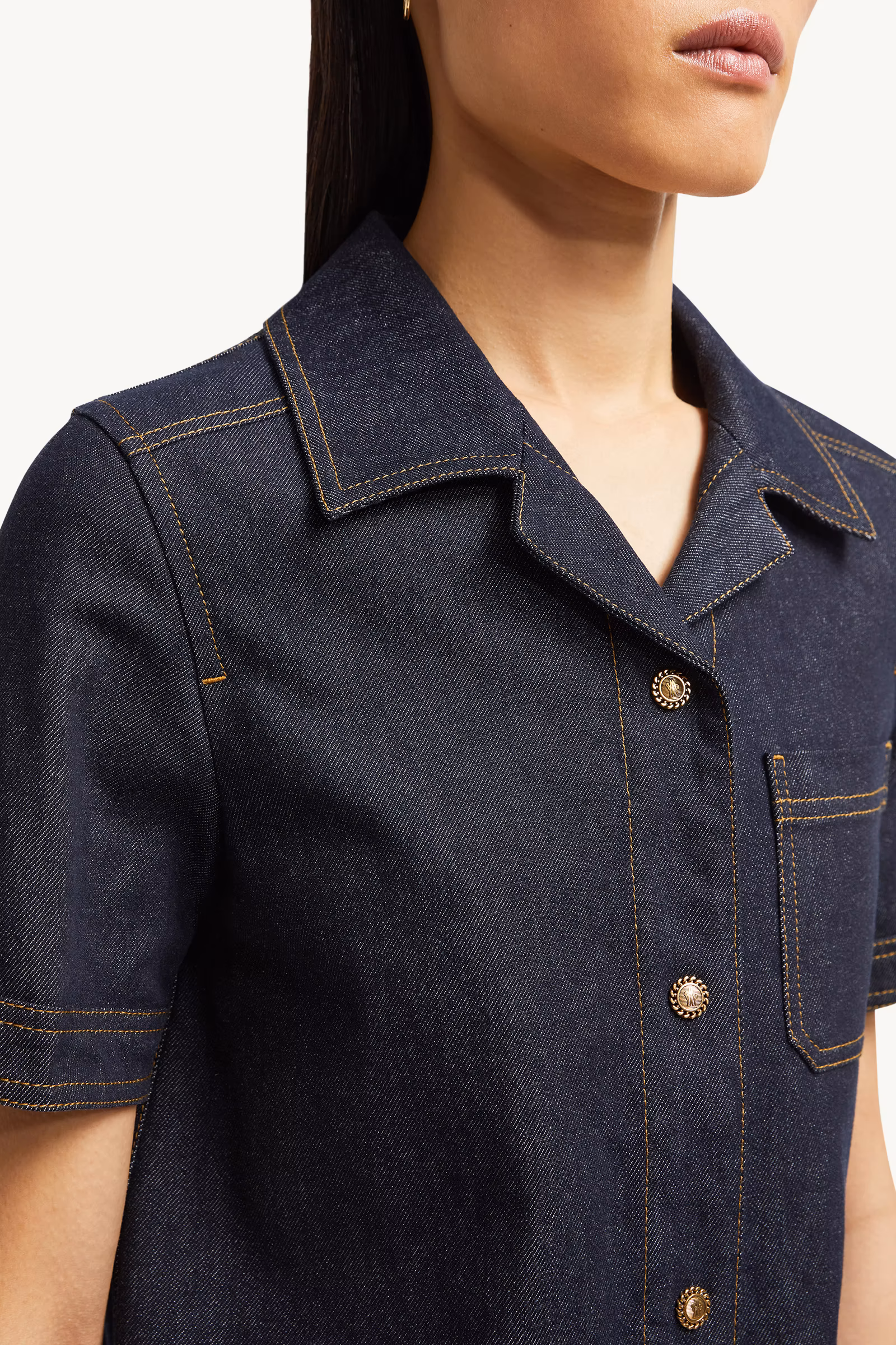 Denim Mini Shirt Dress