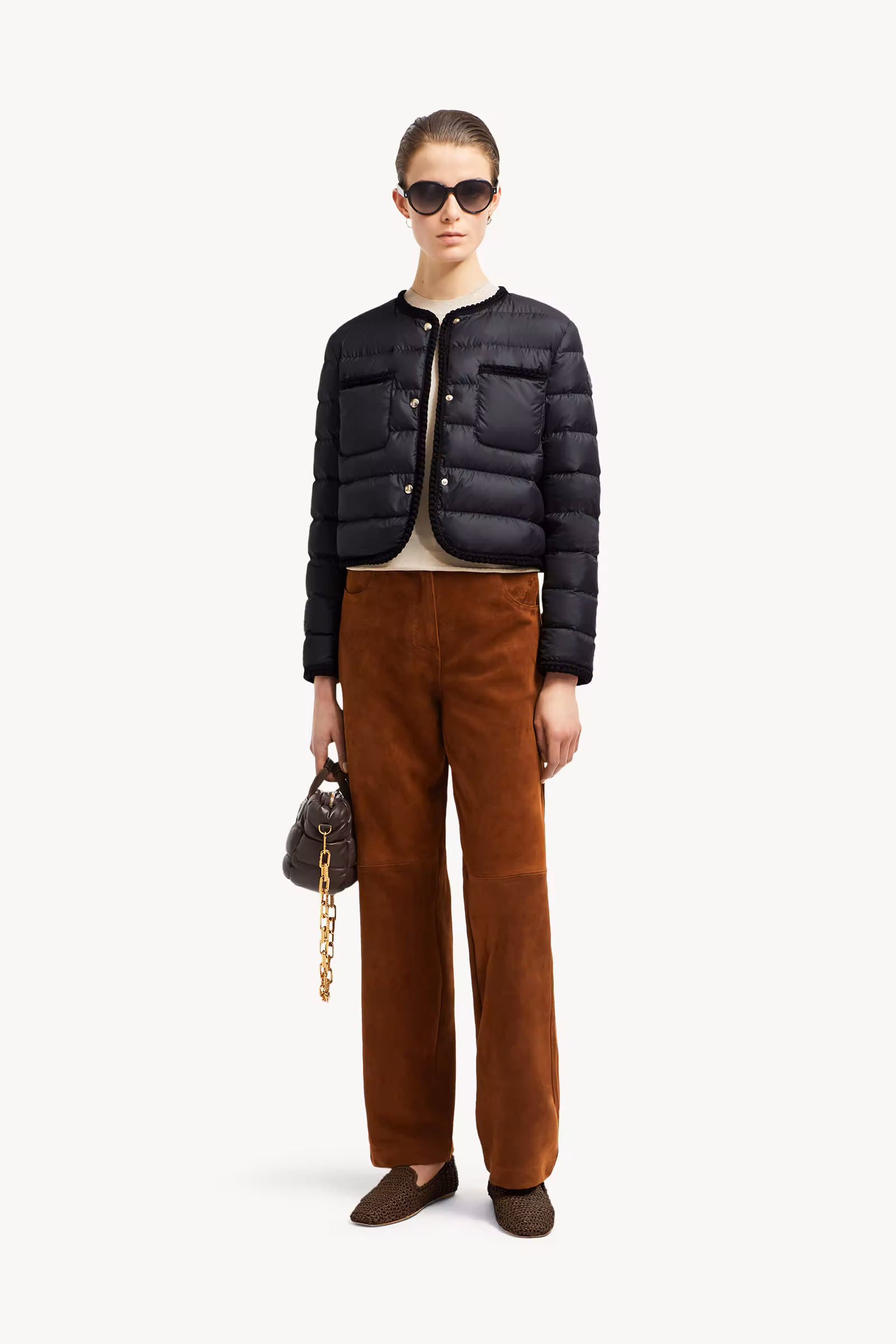 Gencay Braided Trim Short Down Jacket