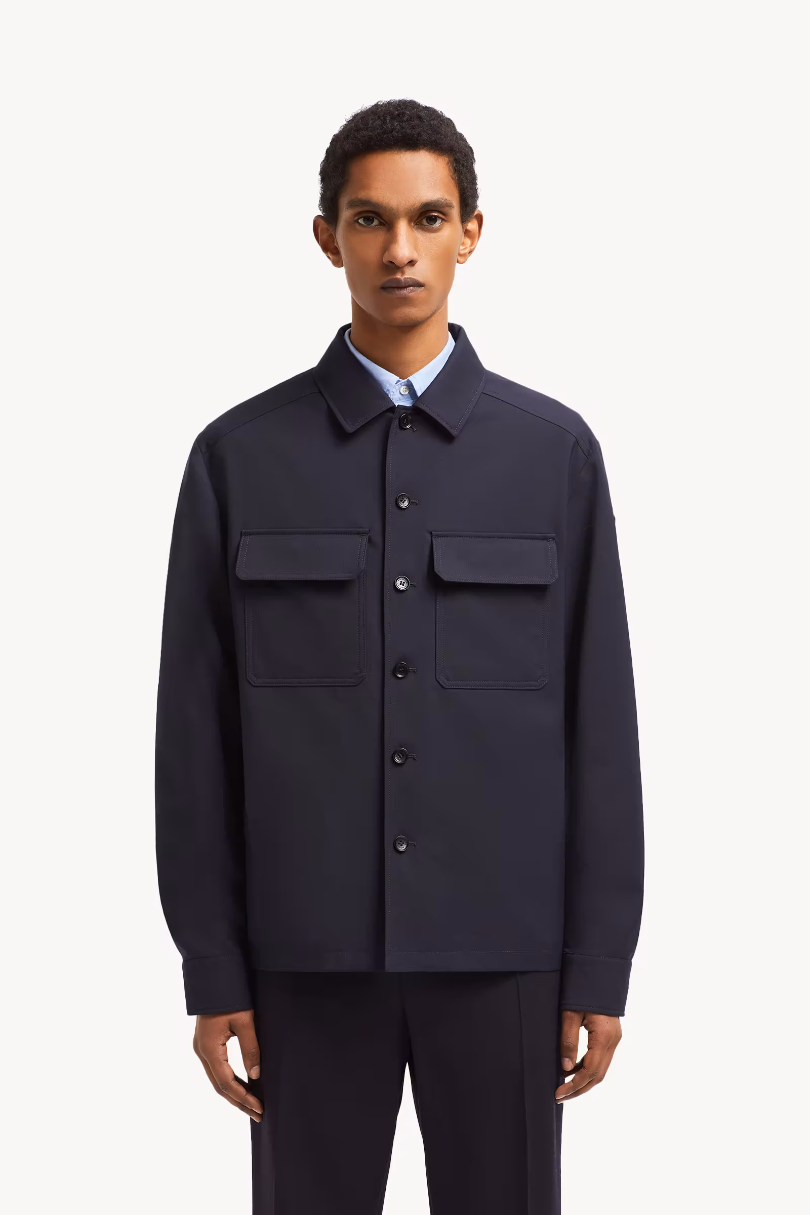 Wool Gabardine Long Sleeve Shirt