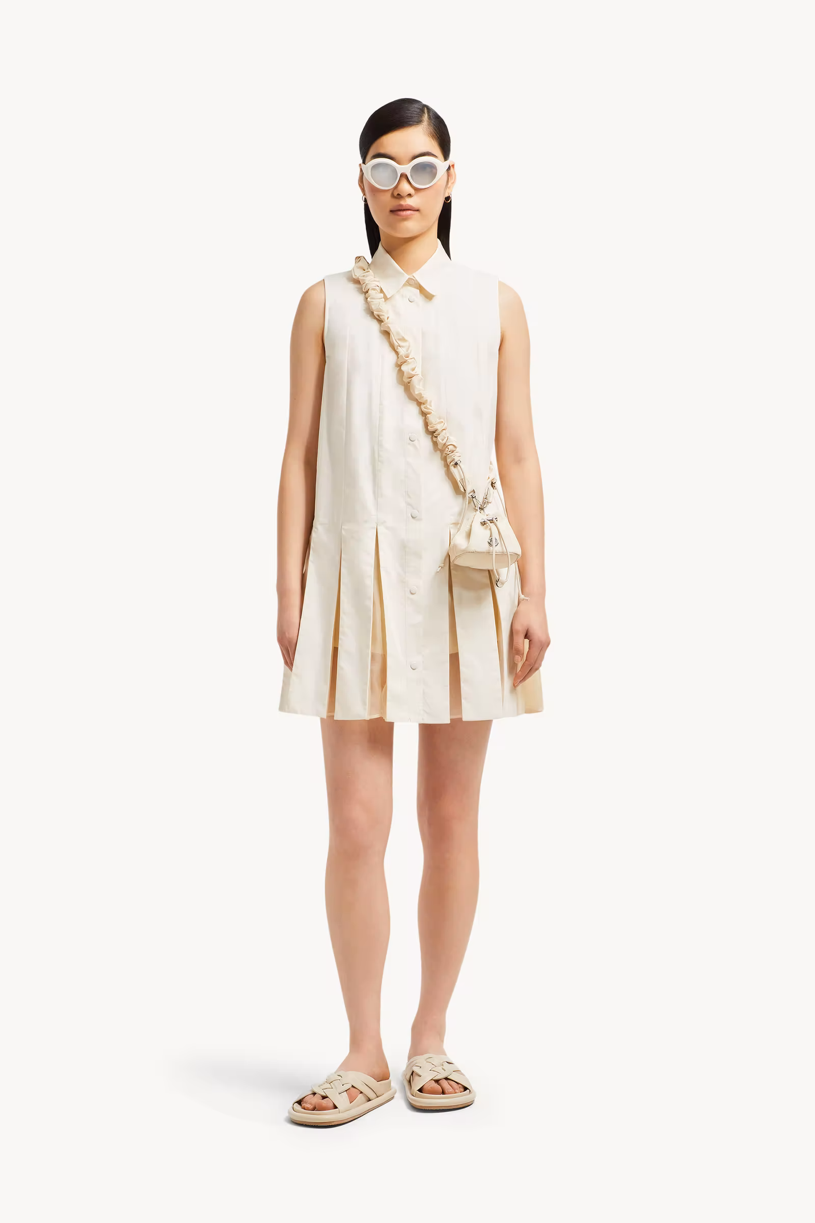 Cotton & Silk Mini Shirt Dress
