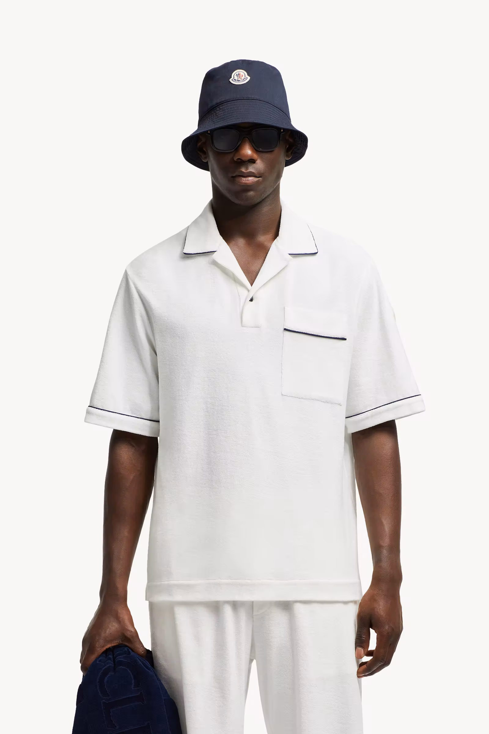 Cotton Terry Cloth Polo Shirt