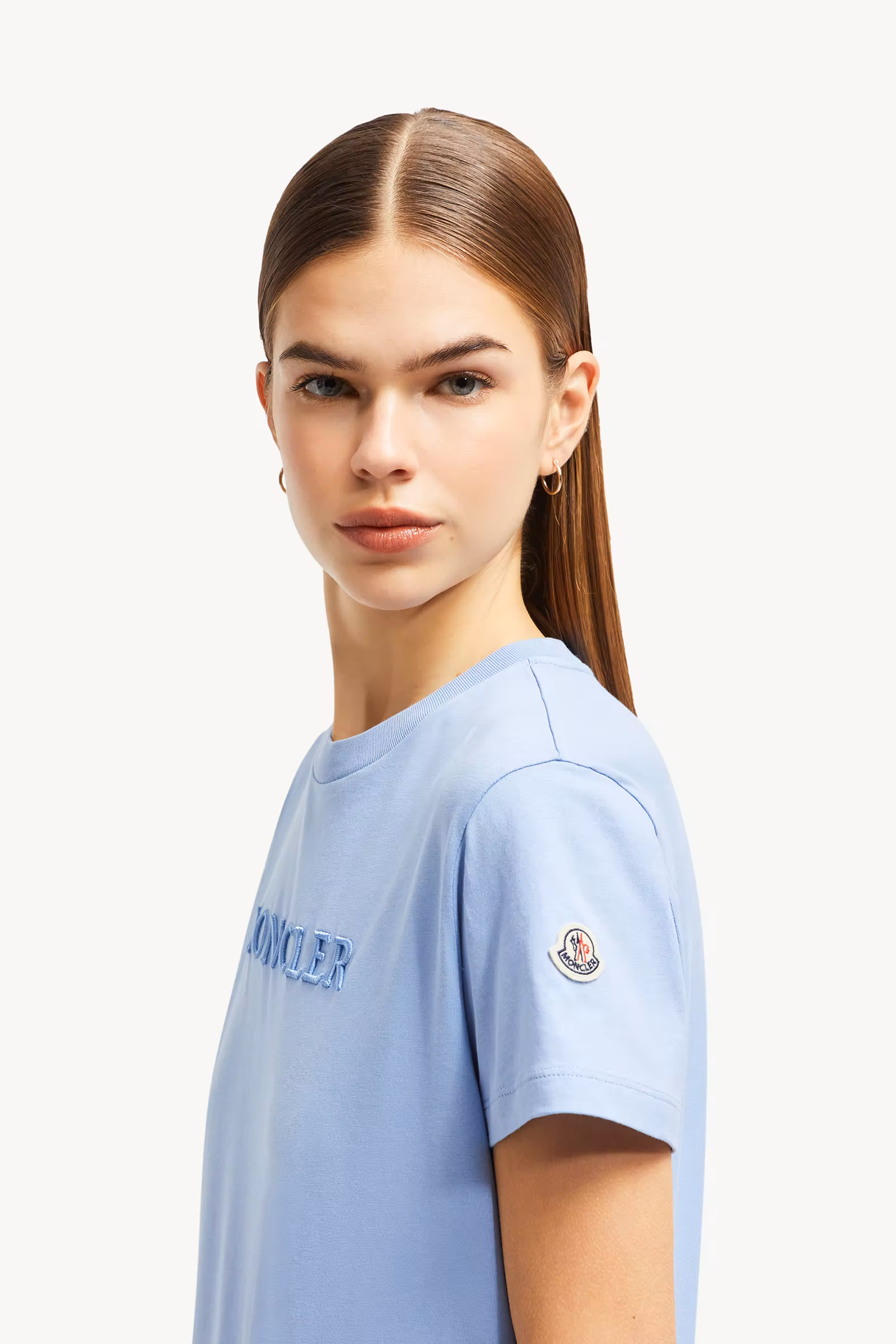 Embroidered Tonal Logo Cotton T-Shirt