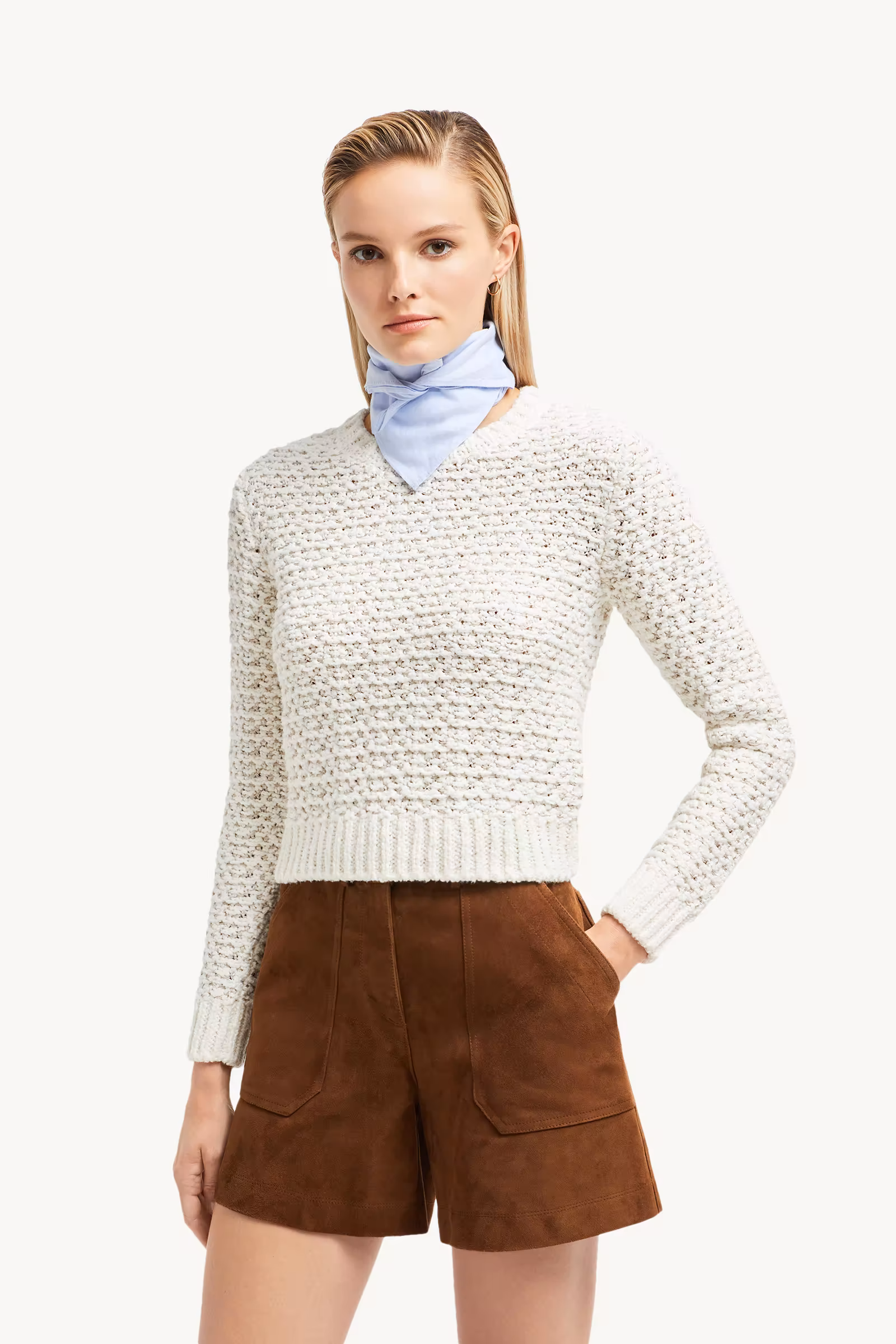 Textured Cotton Sweater